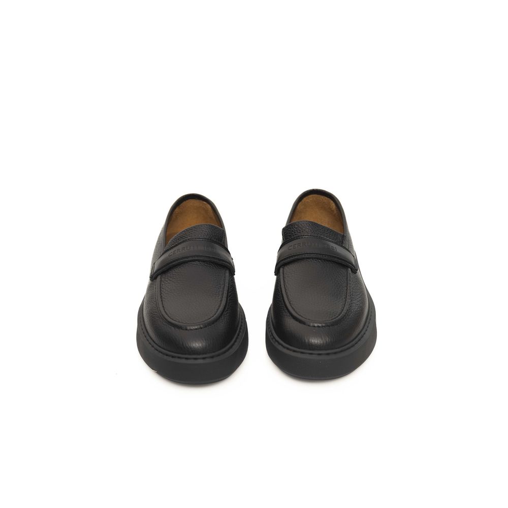 Cerruti 1881 Black Leather Men Loafer Cerruti 1881