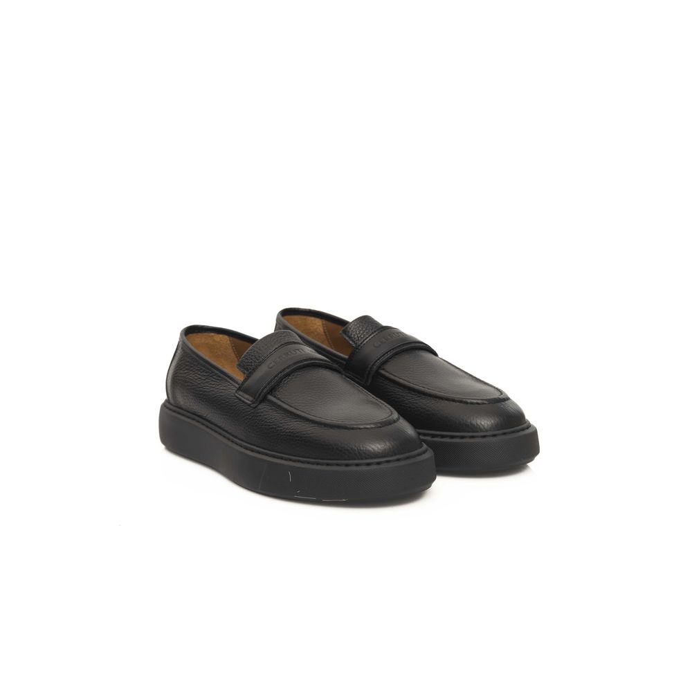 Cerruti 1881 Black Leather Men Loafer Cerruti 1881