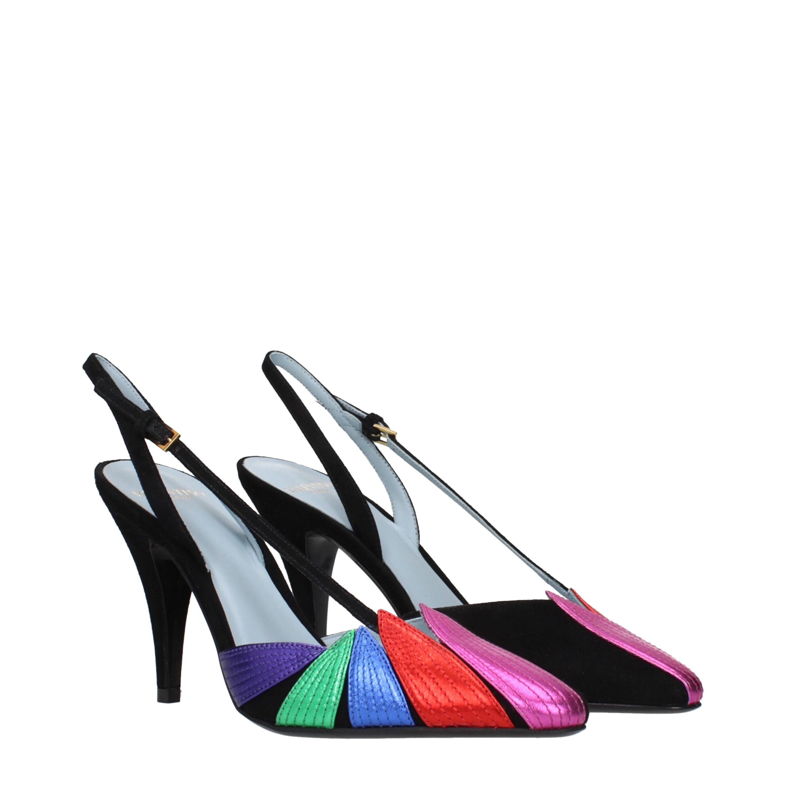 Valentino Garavani Black Leather High Heel Pumps Valentino Garavani