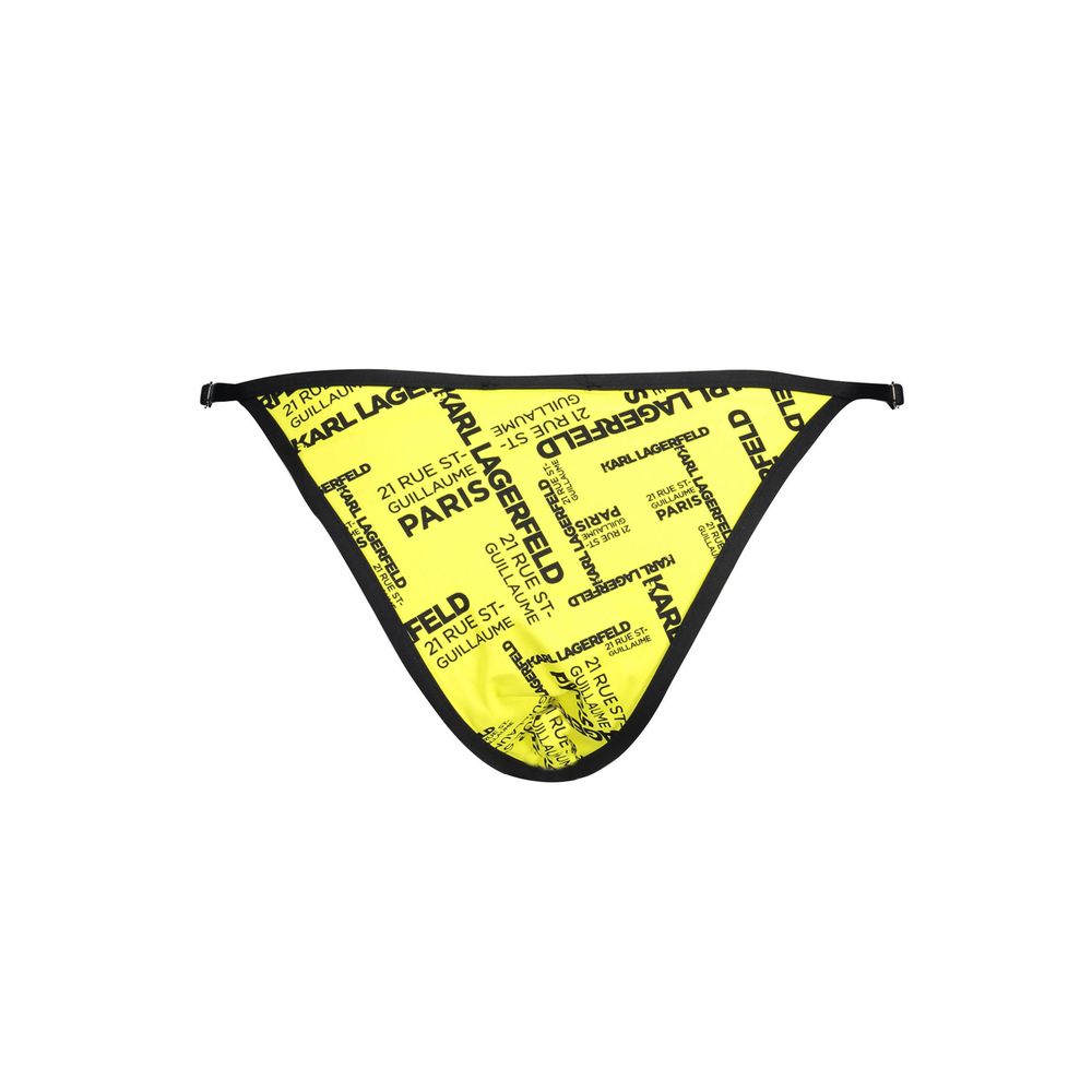 Karl Lagerfeld Yellow Polyamide Women's Swim Brief Karl Lagerfeld