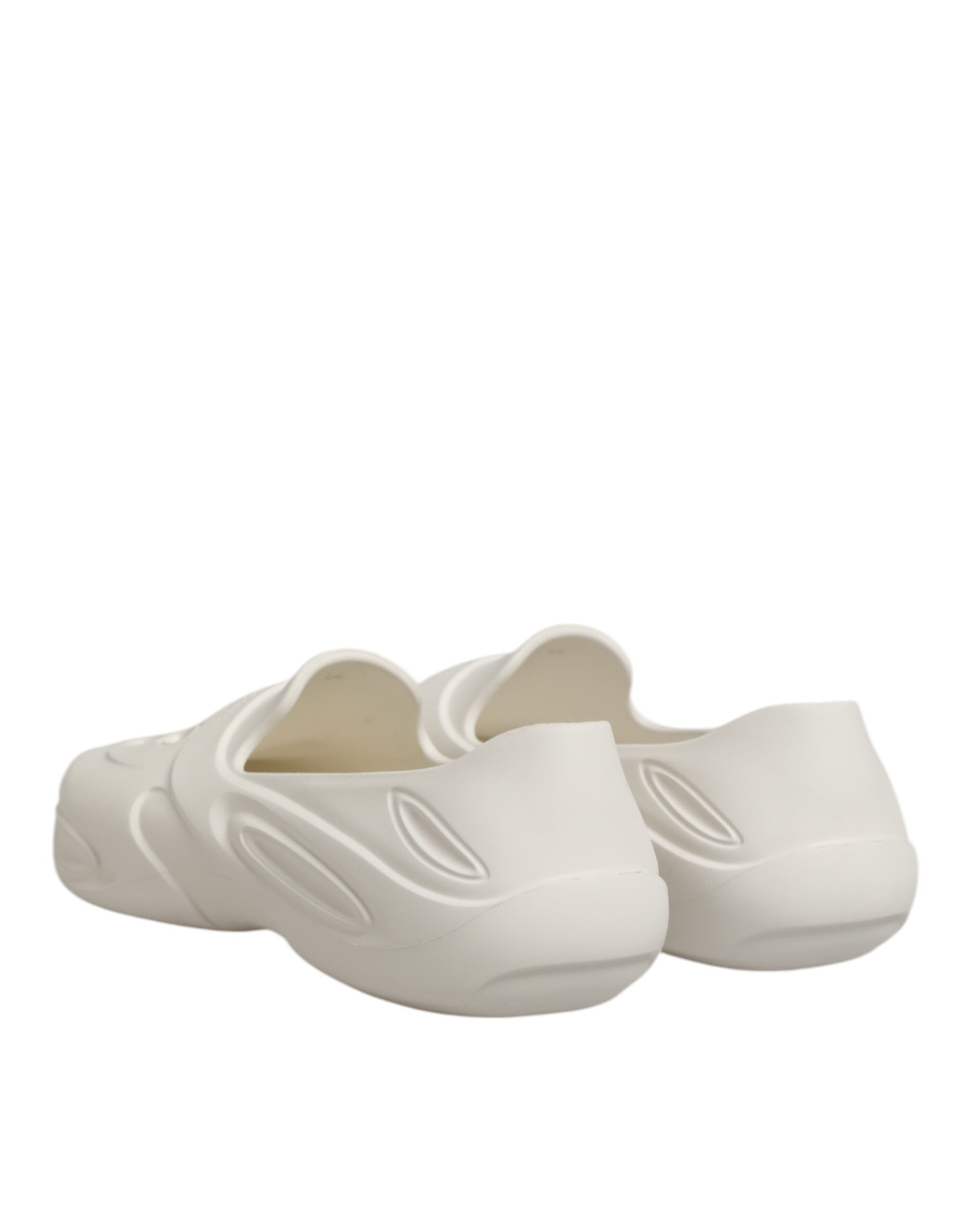 Dolce & Gabbana White Rubber Slides Low Top Sneakers Shoes Dolce & Gabbana