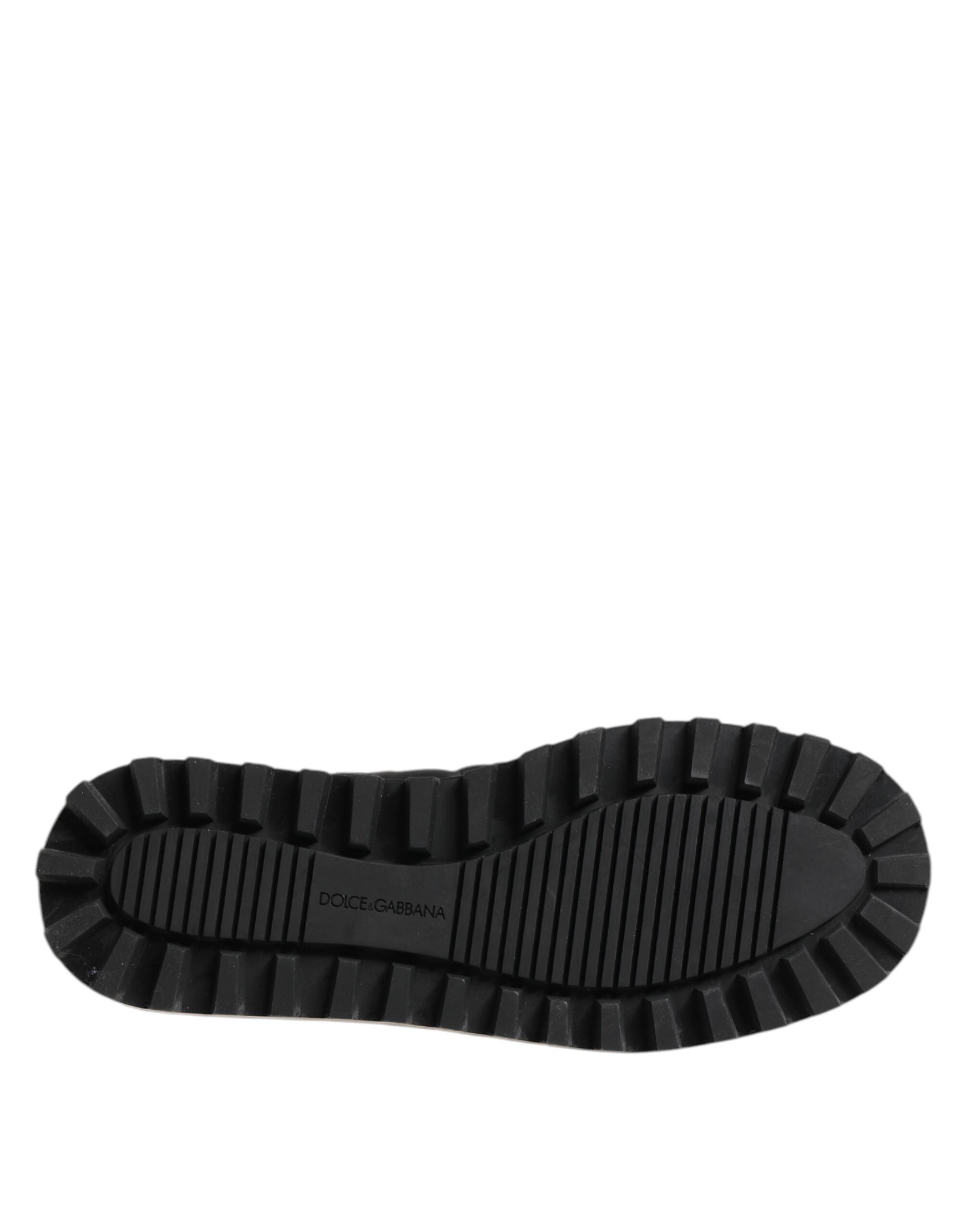 Dolce & Gabbana Black Nylon Low Top Slip On Sneaker Shoes Dolce & Gabbana