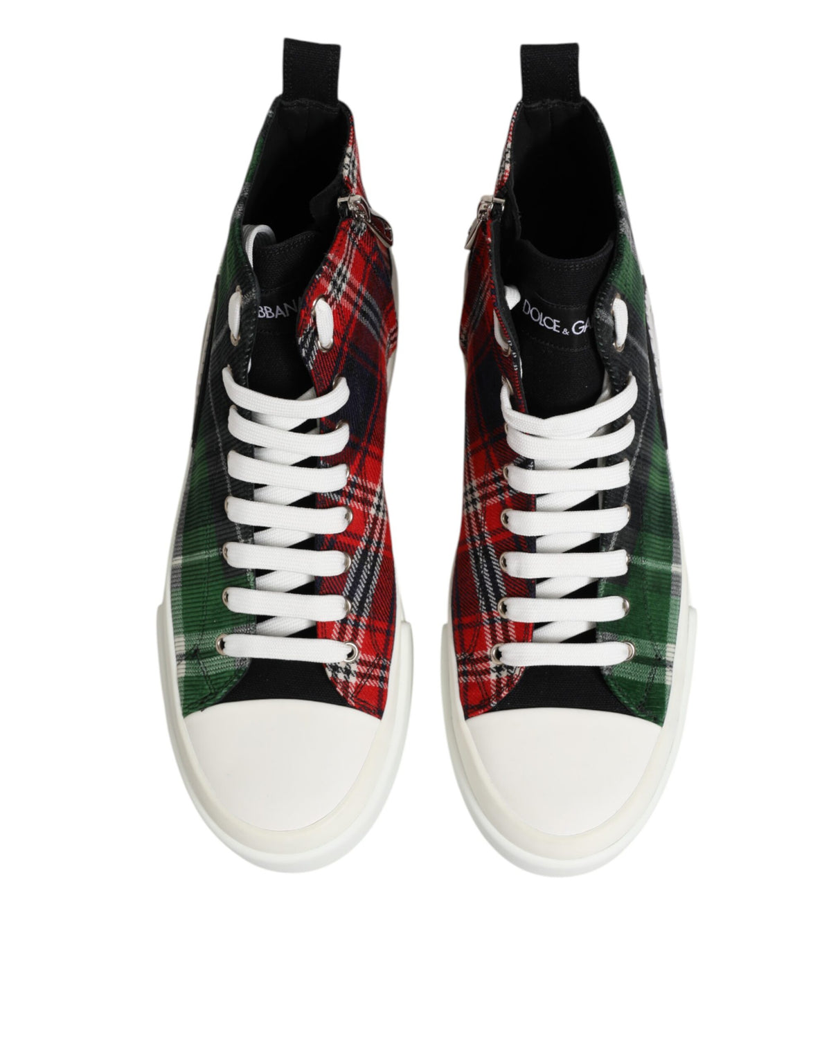 Dolce & Gabbana Multicolor Cotton High Top Men Sneakers Shoes