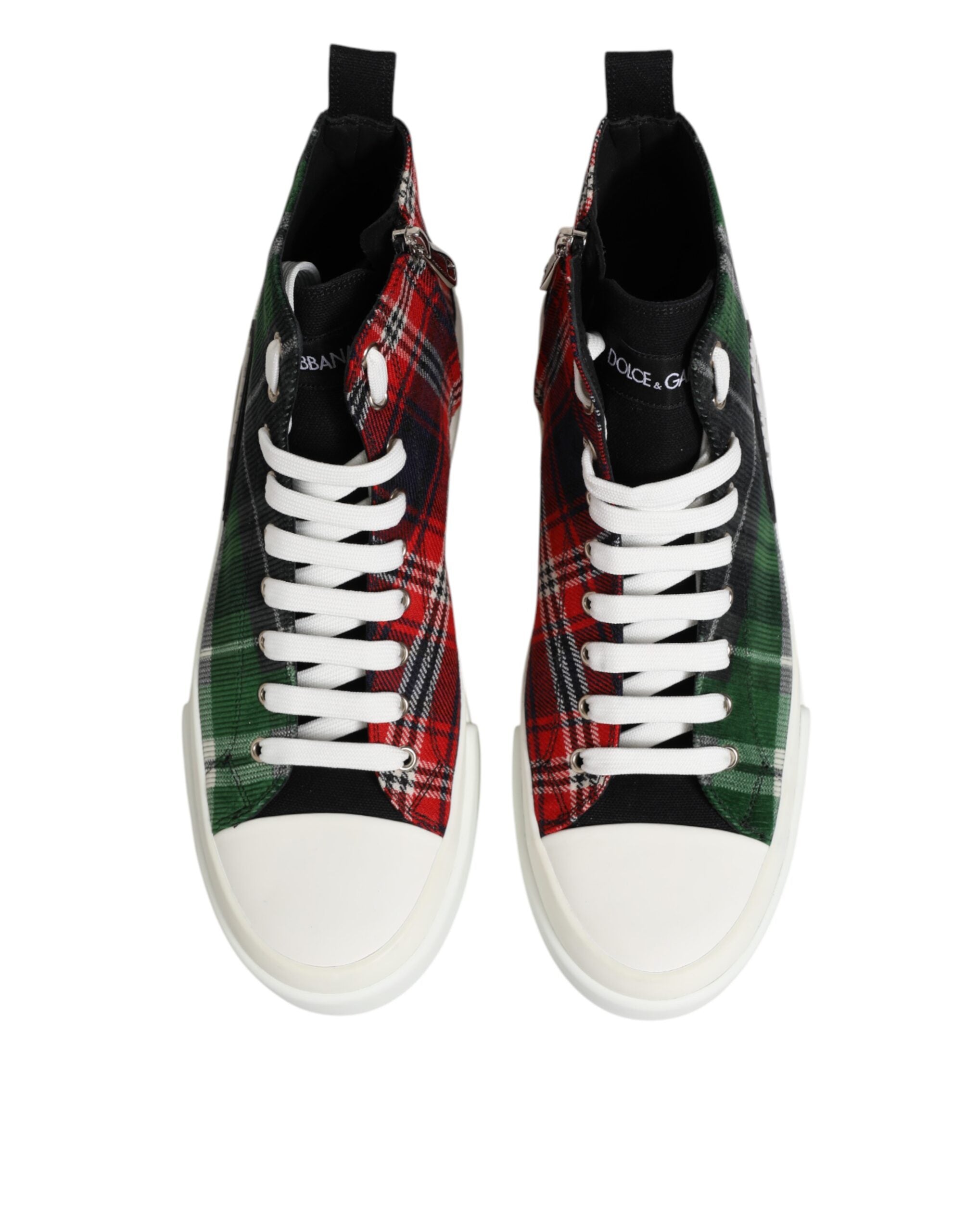 Dolce & Gabbana Multicolor DG Logo Men High Top Sneakers Shoes Dolce & Gabbana