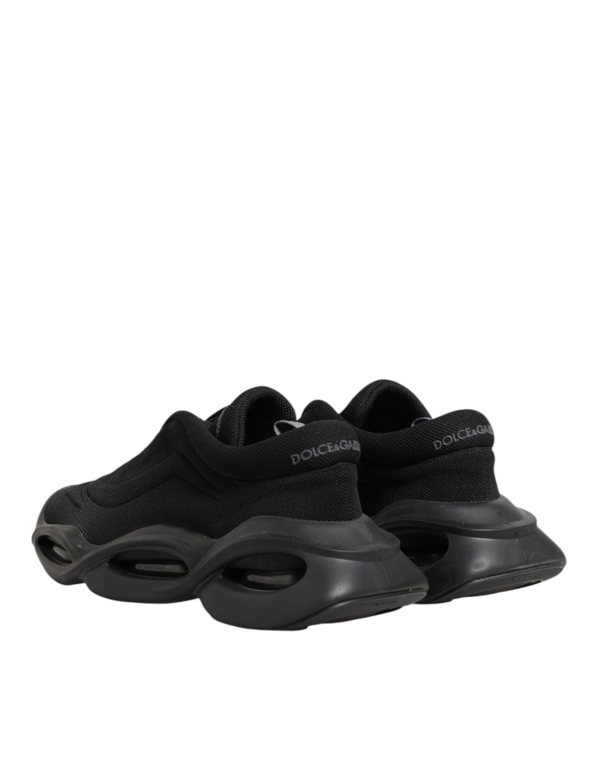 Dolce & Gabbana Black Lace Up Wave Low Top Men Sneaker Shoes