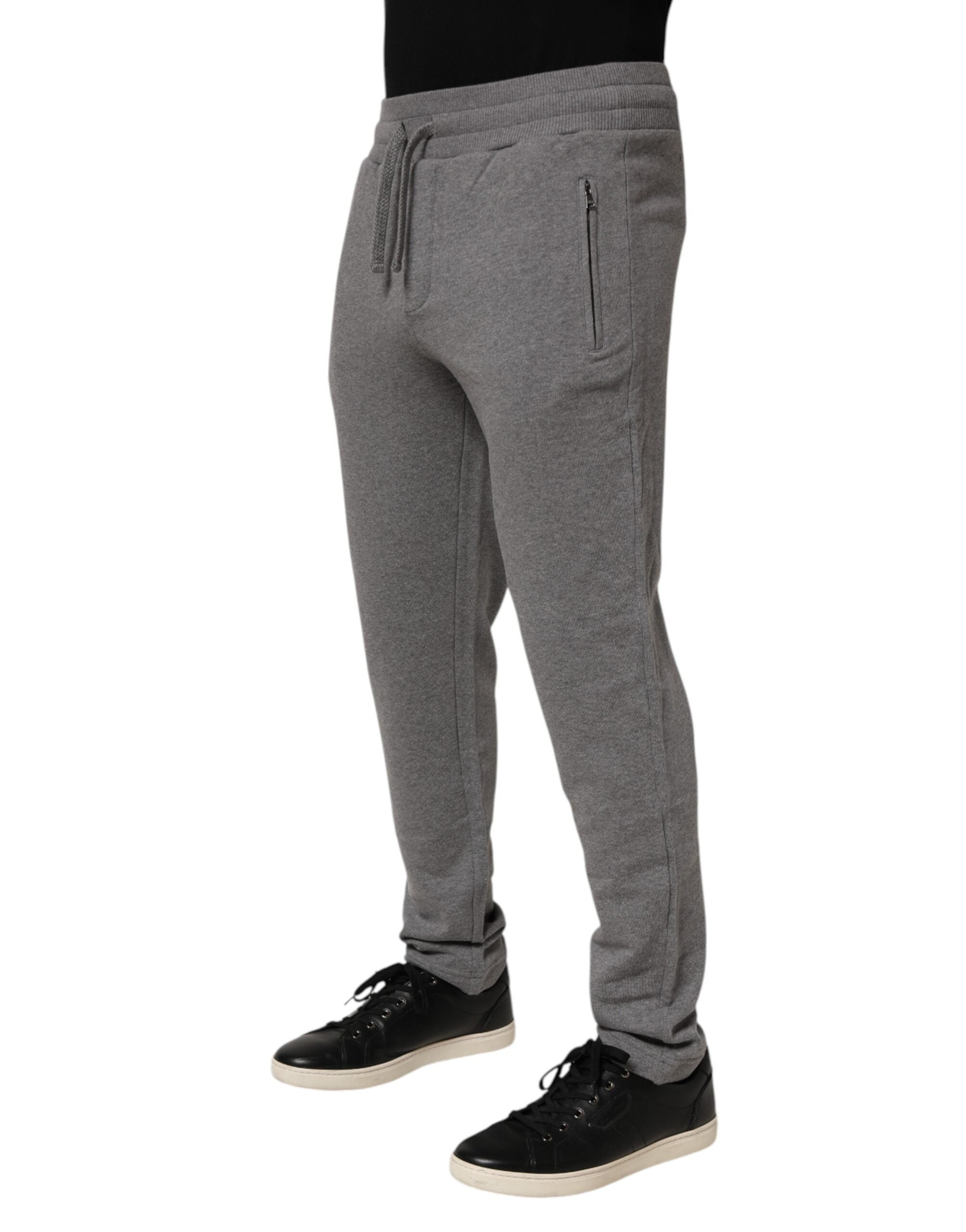 Dolce & Gabbana Cotton Jogger Sweatpants Trouser Gray Dolce & Gabbana