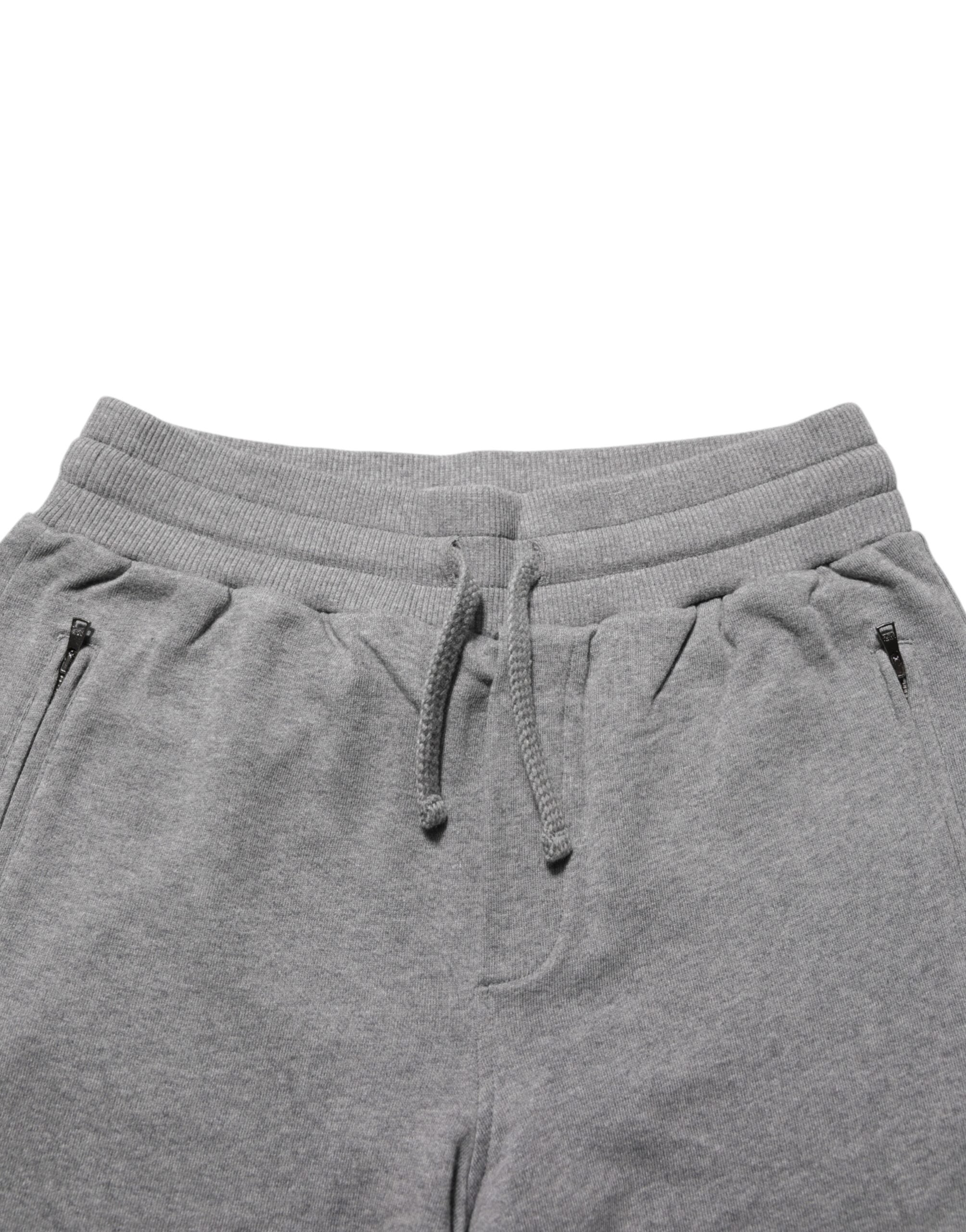 Dolce & Gabbana Cotton Jogger Sweatpants Trouser Gray Dolce & Gabbana