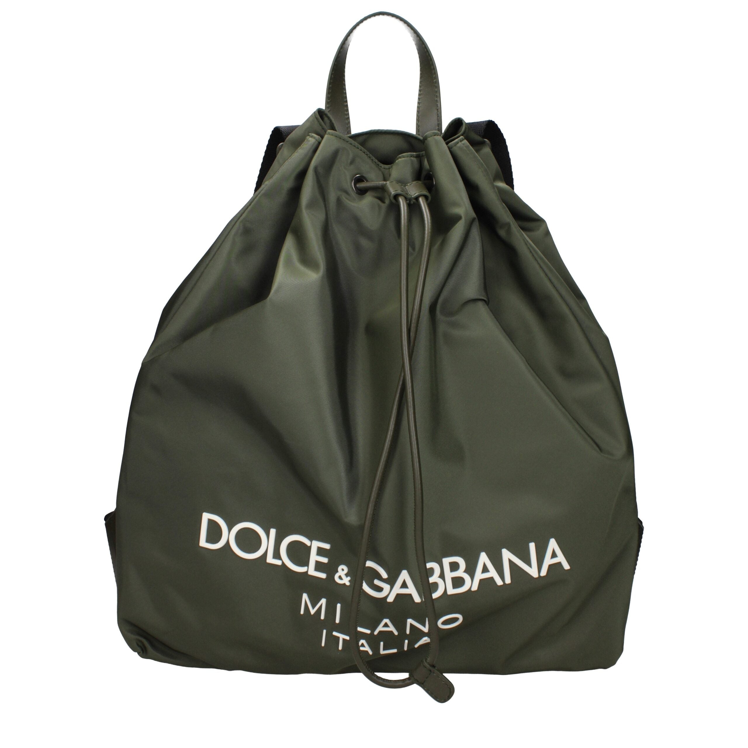 Dolce & Gabbana Green Nylon Backpack Dolce & Gabbana