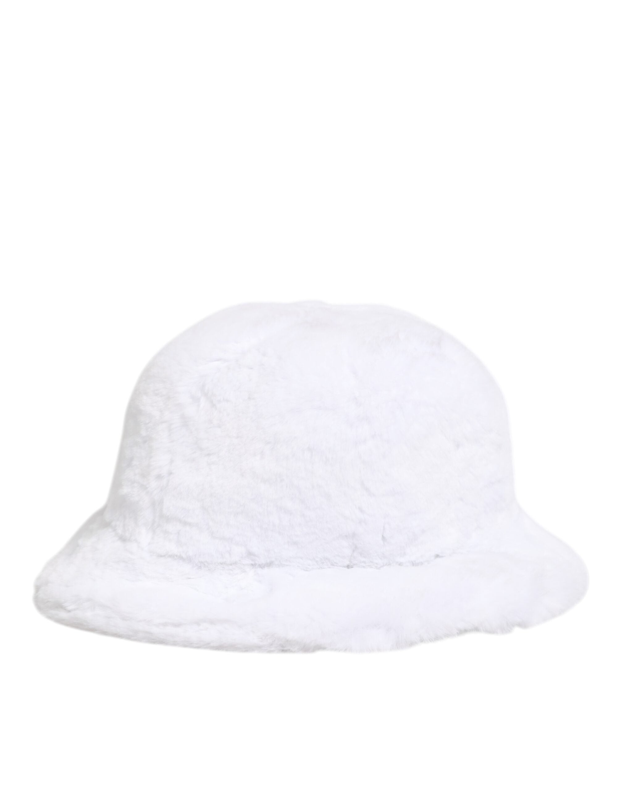 Dolce & Gabbana White Modacrylic Fur Bucket Men Capello Hat Dolce & Gabbana