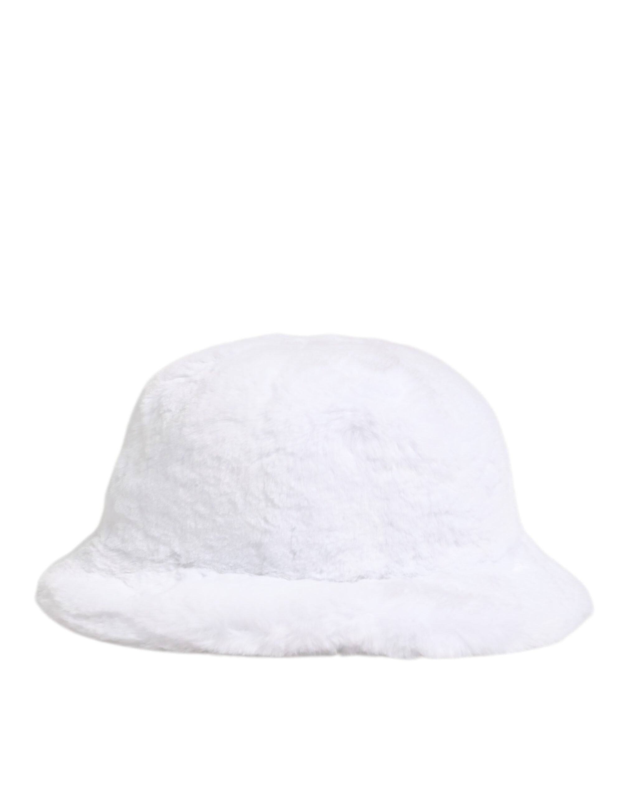 Dolce & Gabbana White Modacrylic Fur Bucket Men Capello Hat Dolce & Gabbana