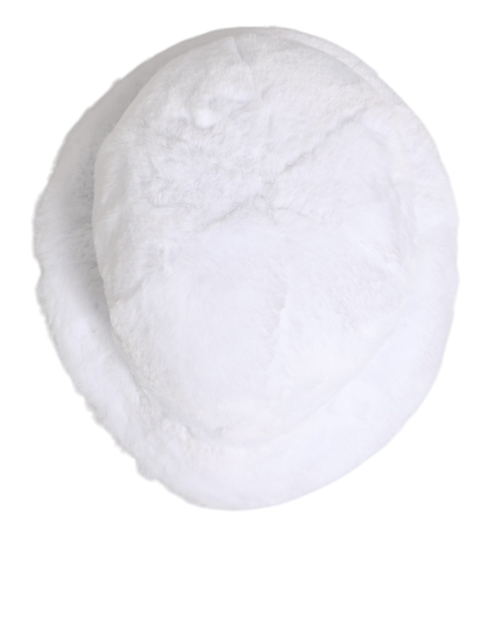 Dolce & Gabbana White Modacrylic Fur Bucket Men Capello Hat Dolce & Gabbana