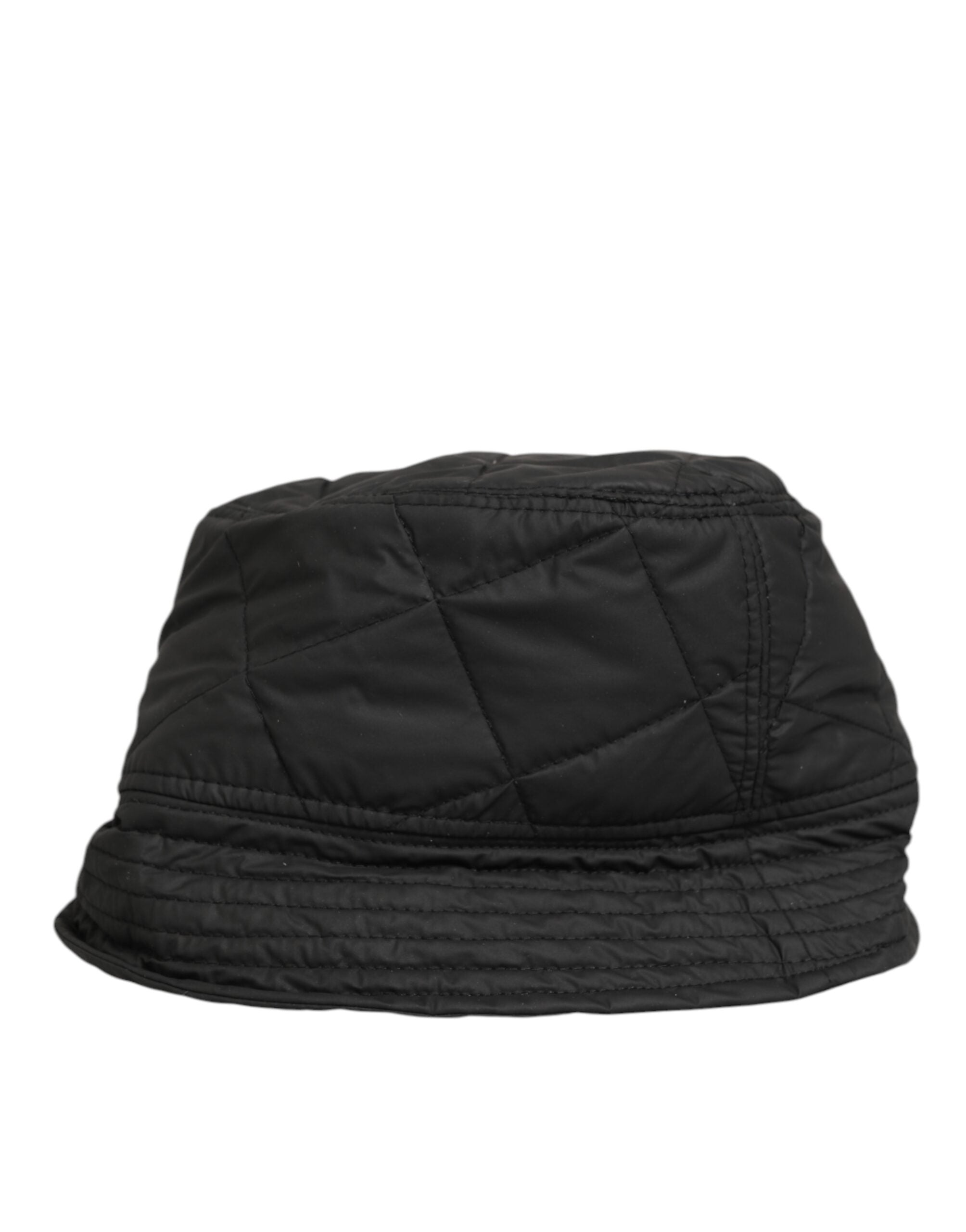 Dolce & Gabbana Black Nylon Quilted Bucket Men Capello Hat Dolce & Gabbana