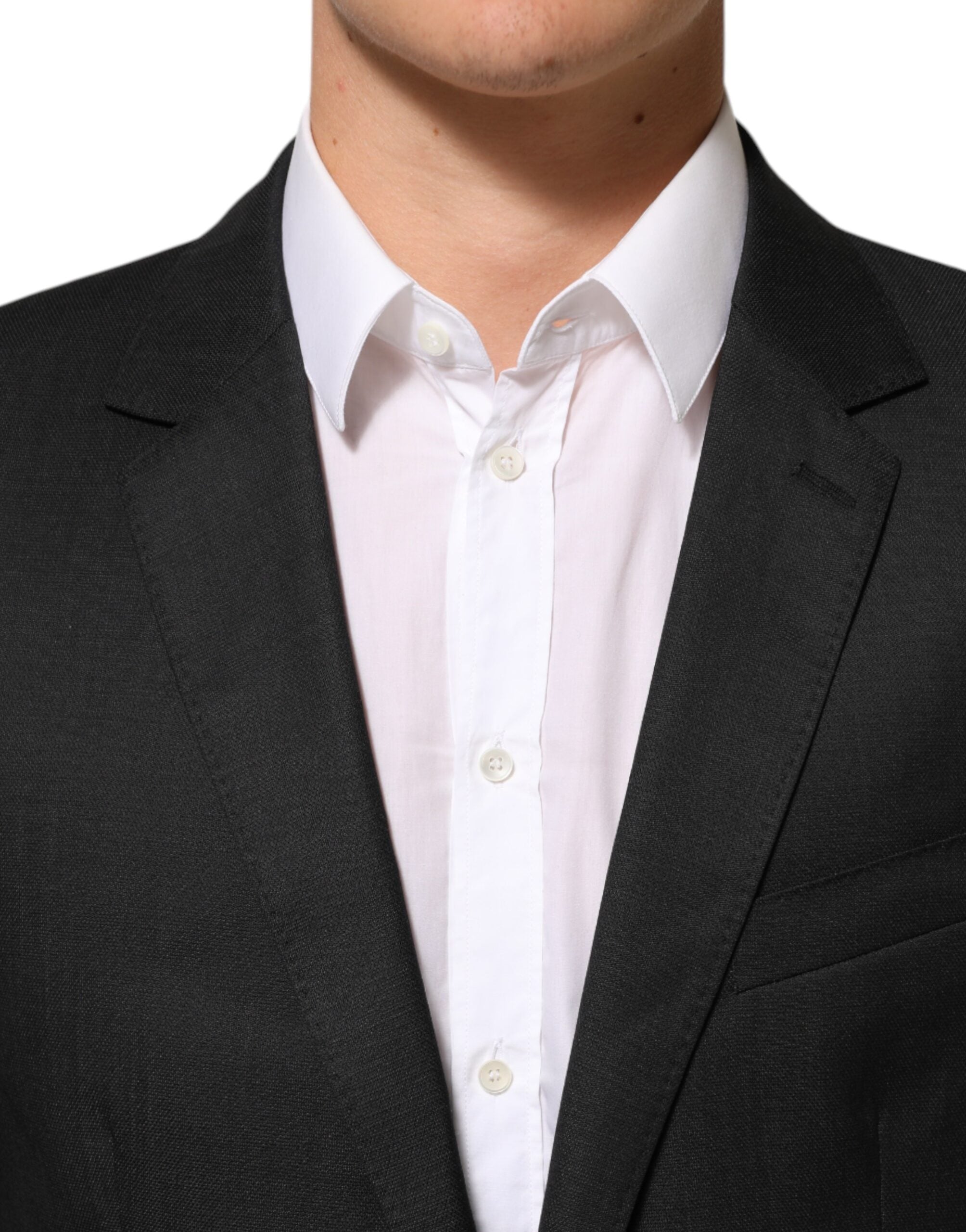 Dolce & Gabbana Black Single Breasted Men Coat MARTINI Blazer Dolce & Gabbana
