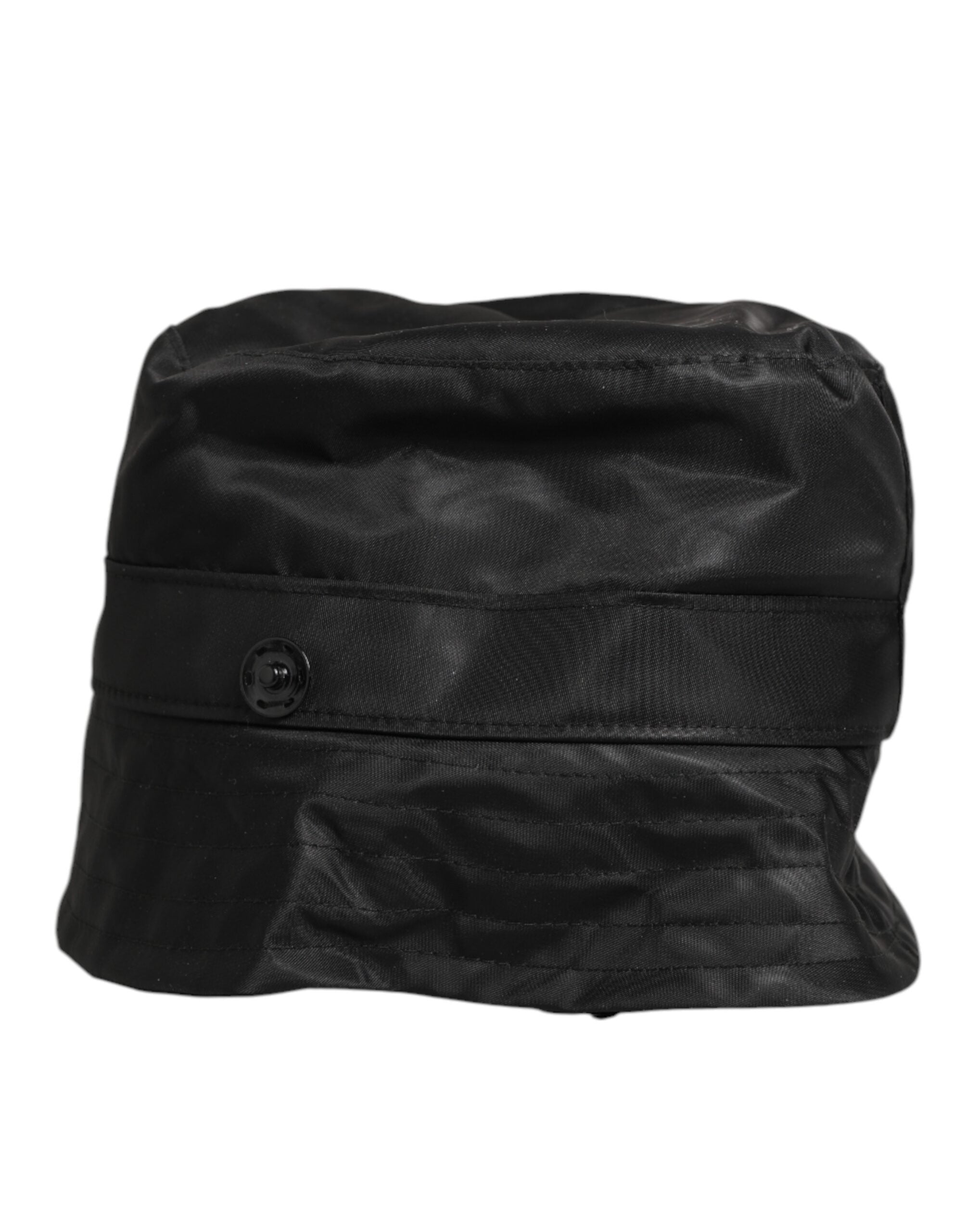 Dolce & Gabbana Black PVC Wide Brim Men Bucket Capello Hat Dolce & Gabbana