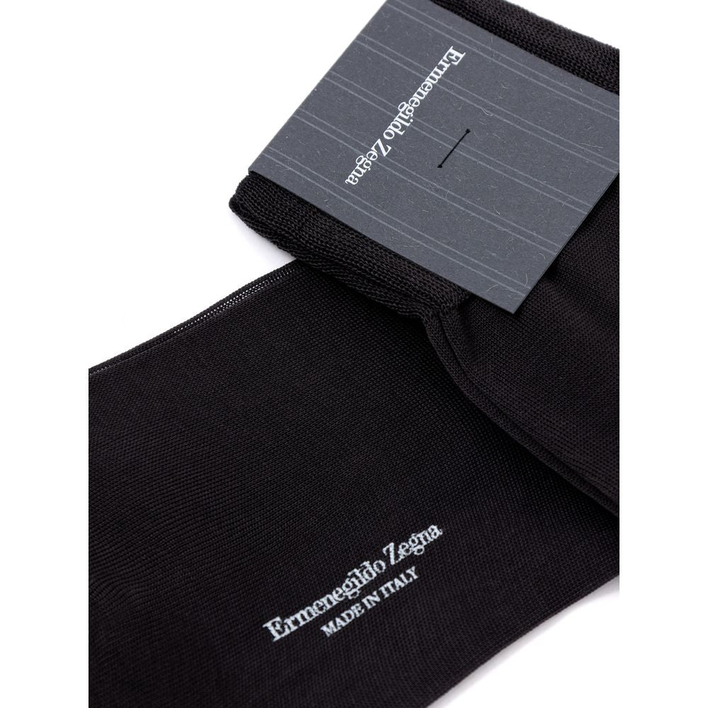 ZEGNA Gray Cotton Socks ZEGNA