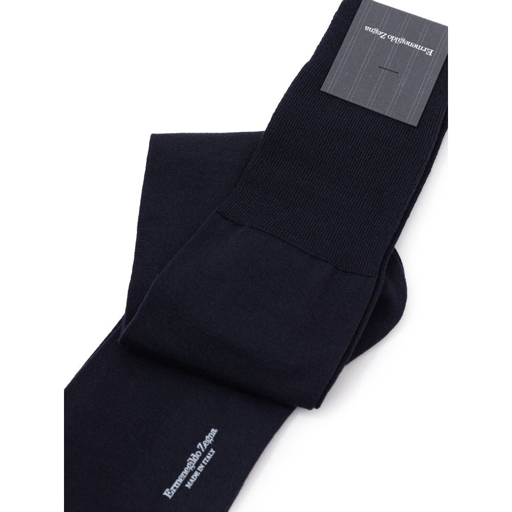 ZEGNA Blue Wool Socks ZEGNA