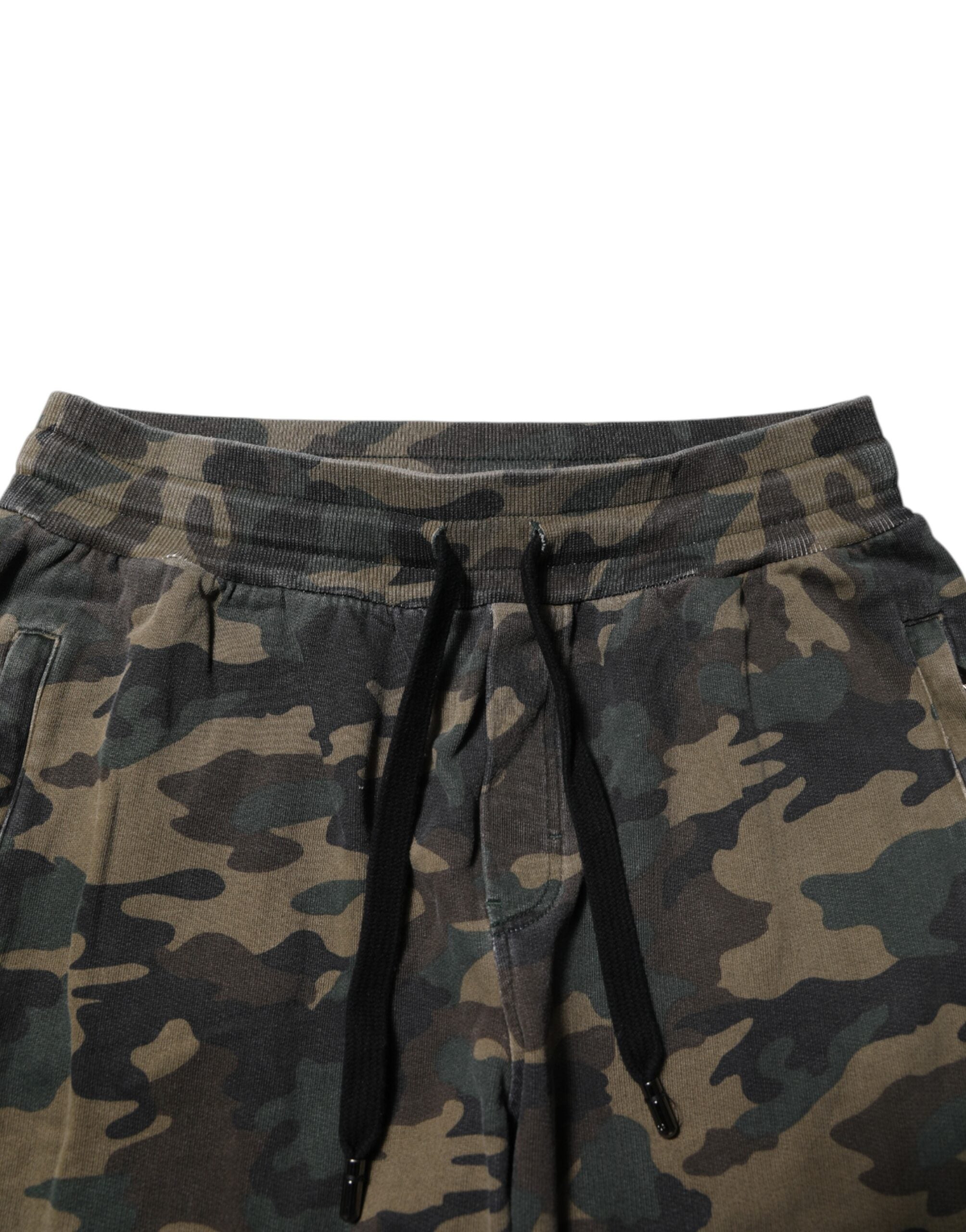 Dolce & Gabbana Multicolor Camouflage Cotton Men Jogger Pants Dolce & Gabbana