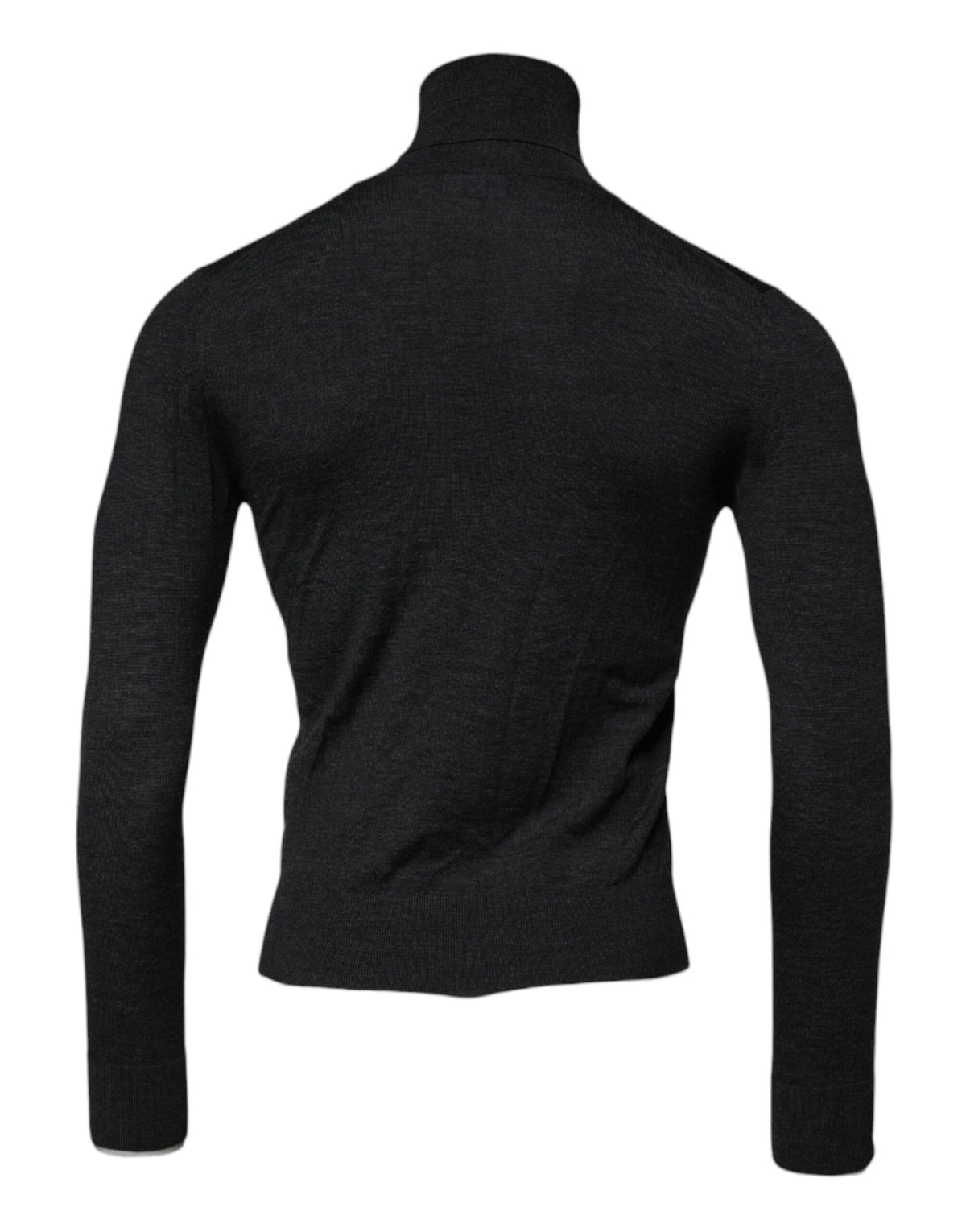 Dolce & Gabbana Black Wool Turtle Neck Men Pullover Sweater