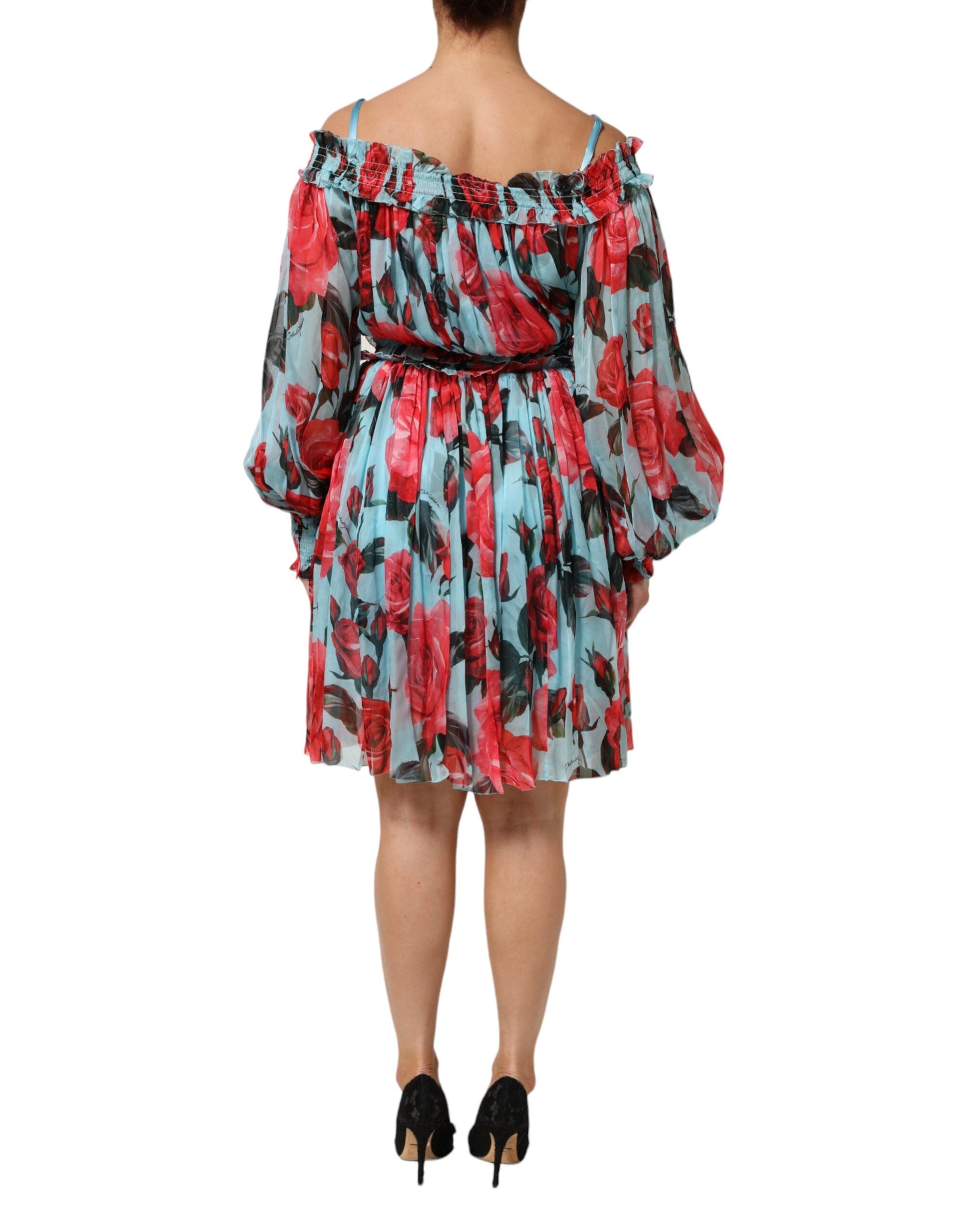Dolce & Gabbana Multicolor Romantic Floral Silk Chiffon Dress Dolce & Gabbana