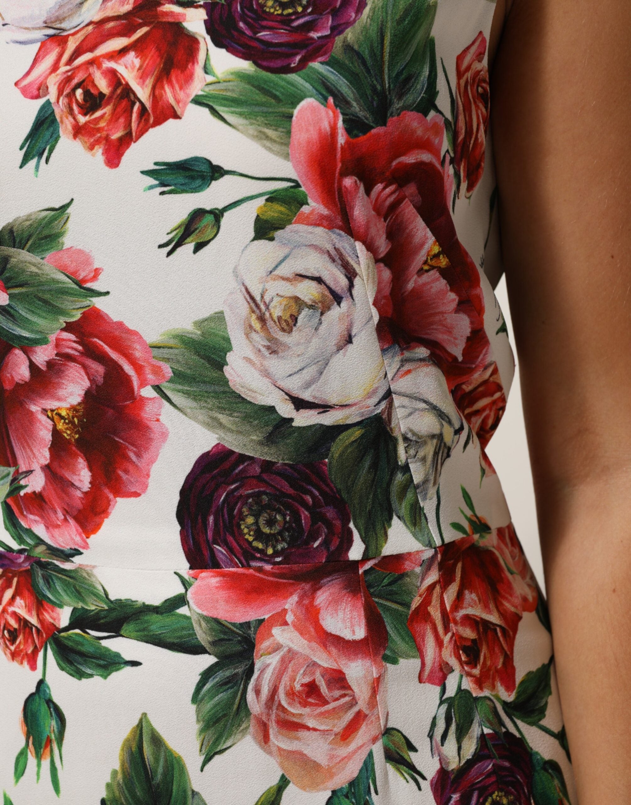 Dolce & Gabbana Multicolor Floral Print Viscose Sheath Dress Dolce & Gabbana
