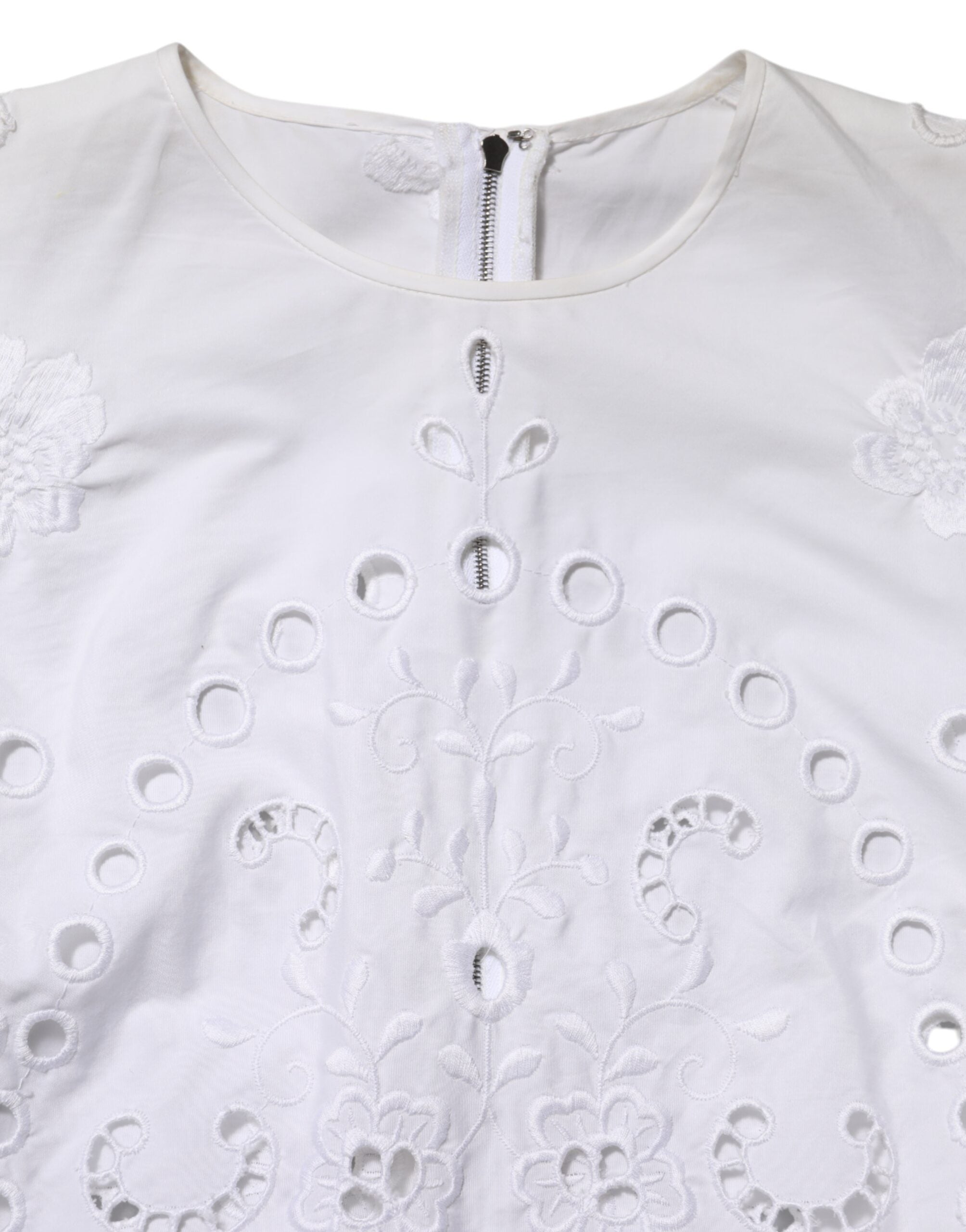 Dolce & Gabbana White Cut Out A-line Sheath Mini Dress Dolce & Gabbana