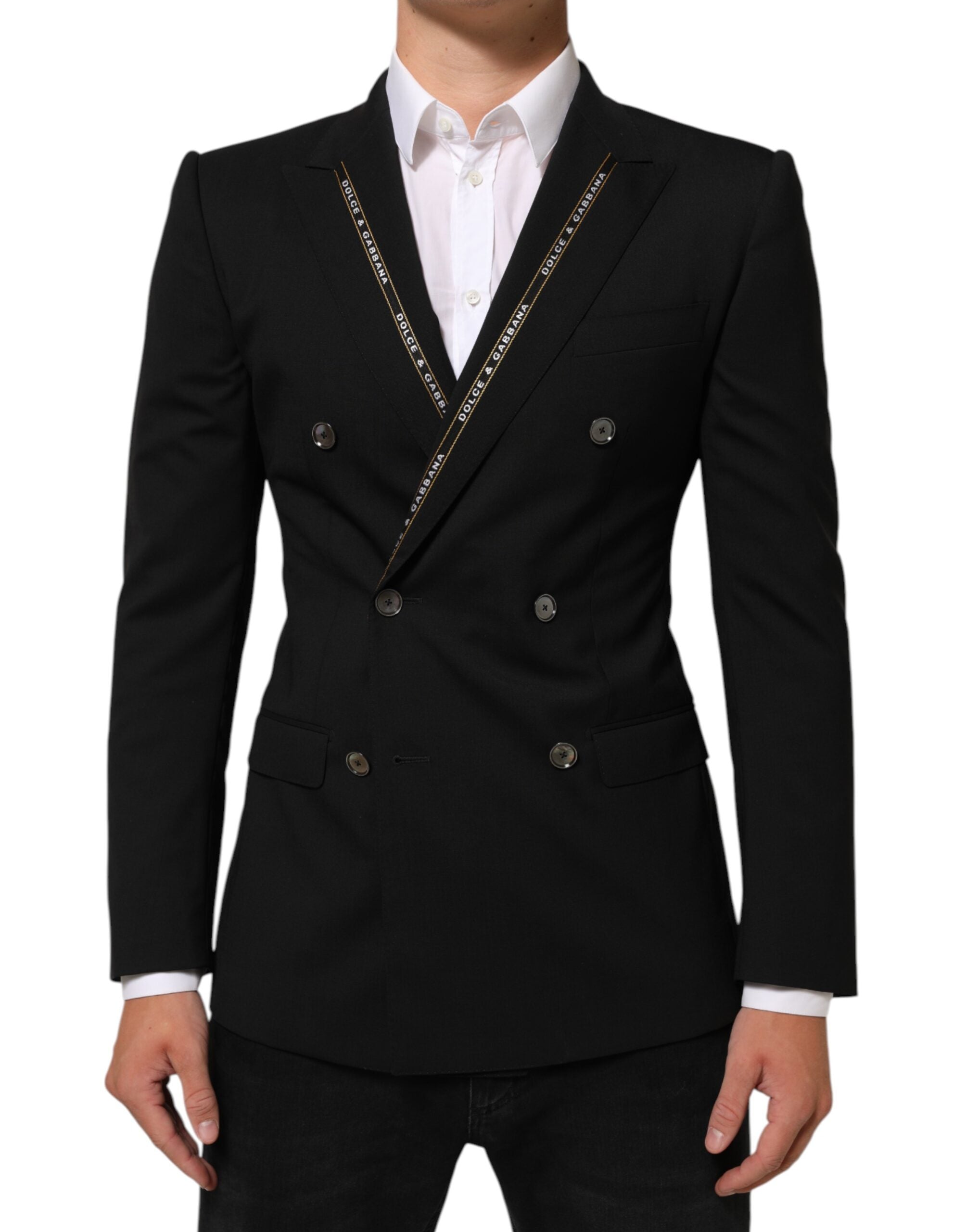 Dolce & Gabbana Black SICILIA Double Breasted Jacket Blazer Dolce & Gabbana