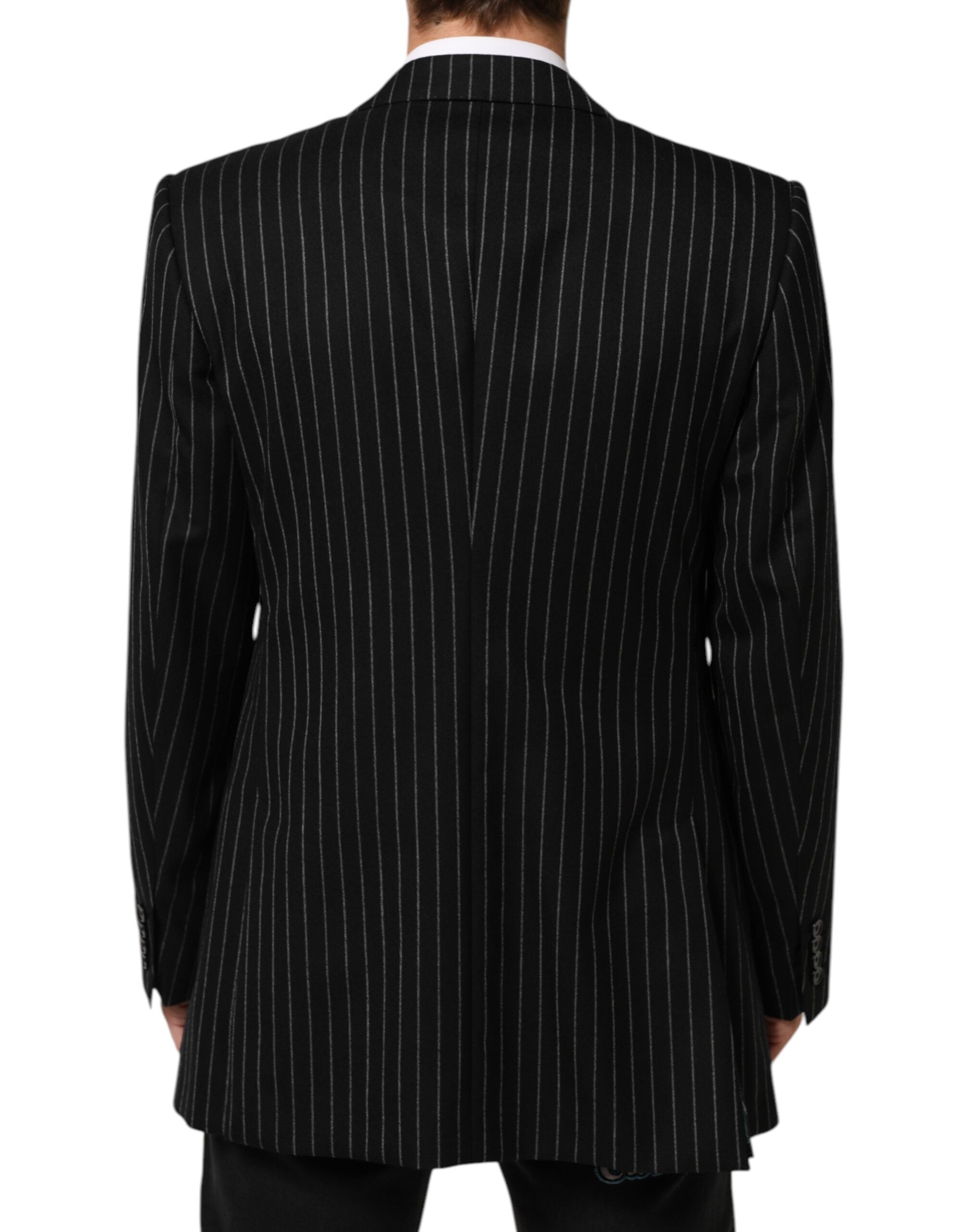 Dolce & Gabbana Black Stripes 2 Buttons Suit Jacket Blazer Dolce & Gabbana