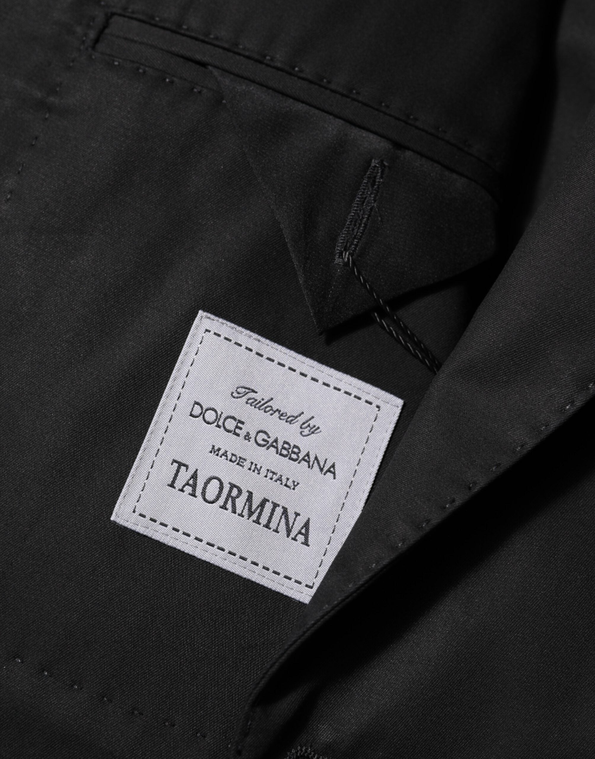 Dolce & Gabbana Black Wool 2 Buttons Suit Men Jacket Blazer Dolce & Gabbana