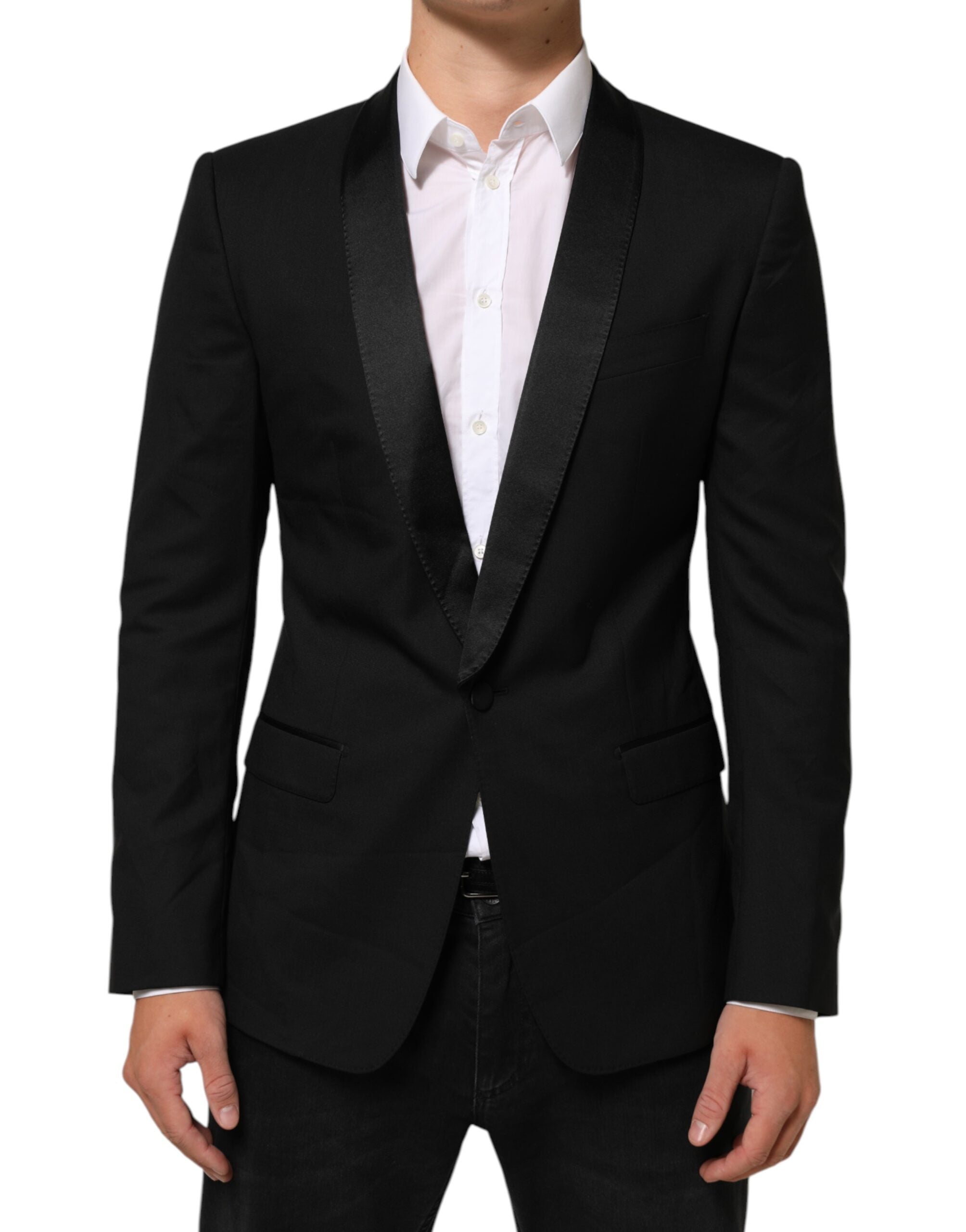 Dolce & Gabbana Black MARTINI 1 Button Suit Jacket Blazer Dolce & Gabbana