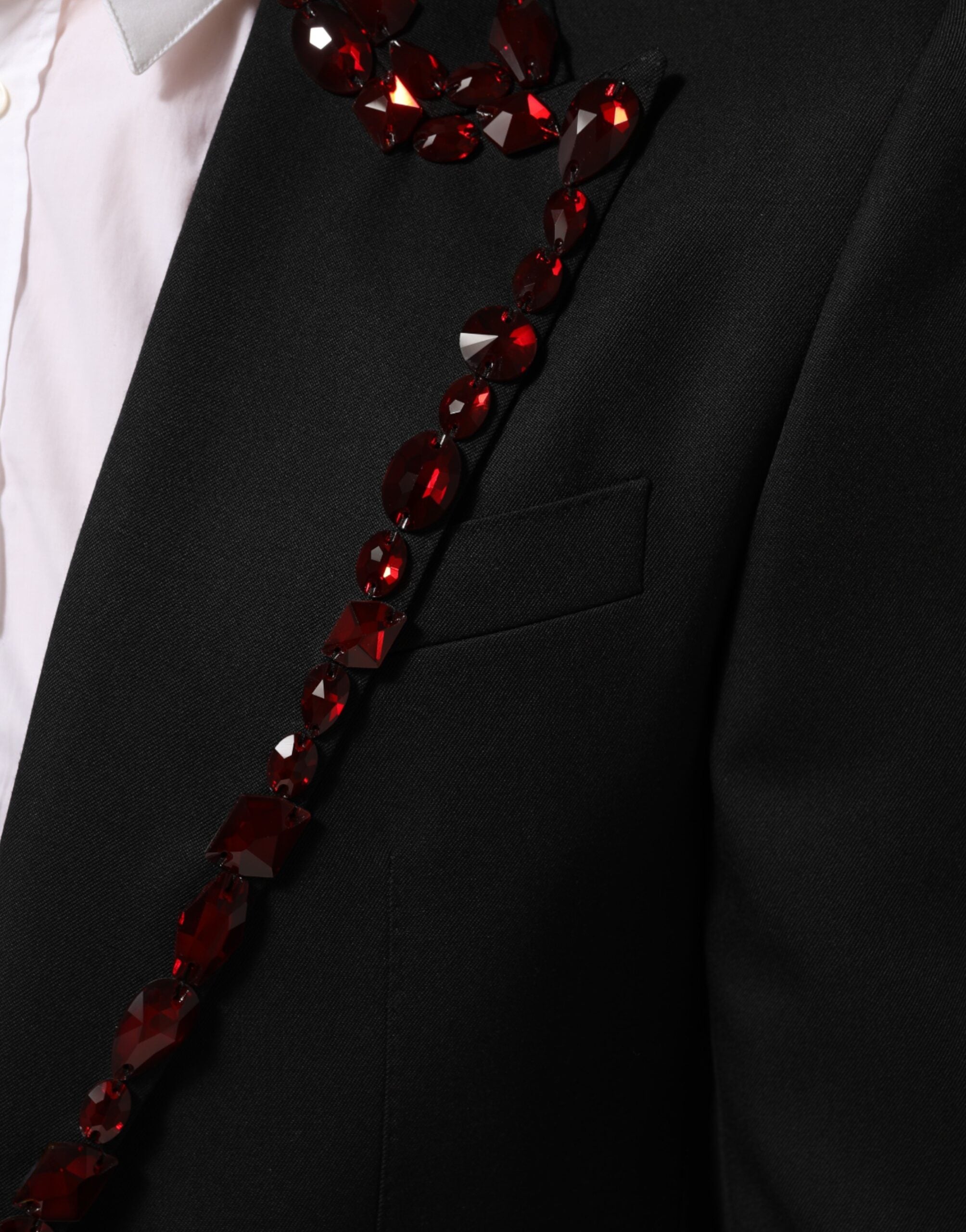 Dolce & Gabbana Black SICILIA Crystal Embellished Men Blazer Dolce & Gabbana