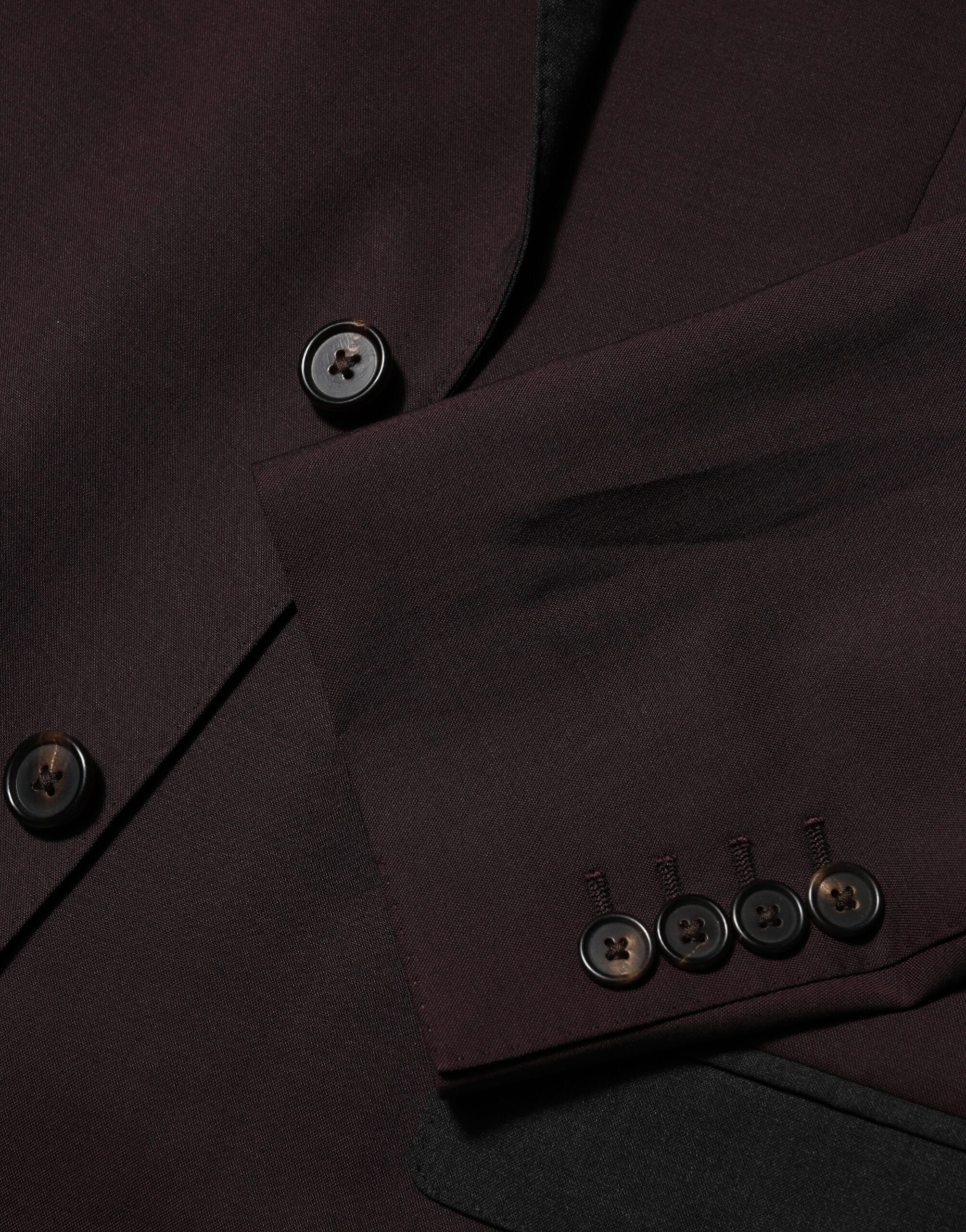 Dolce & Gabbana Maroon Wool 2 Buttons Suit Jacket Blazer Dolce & Gabbana