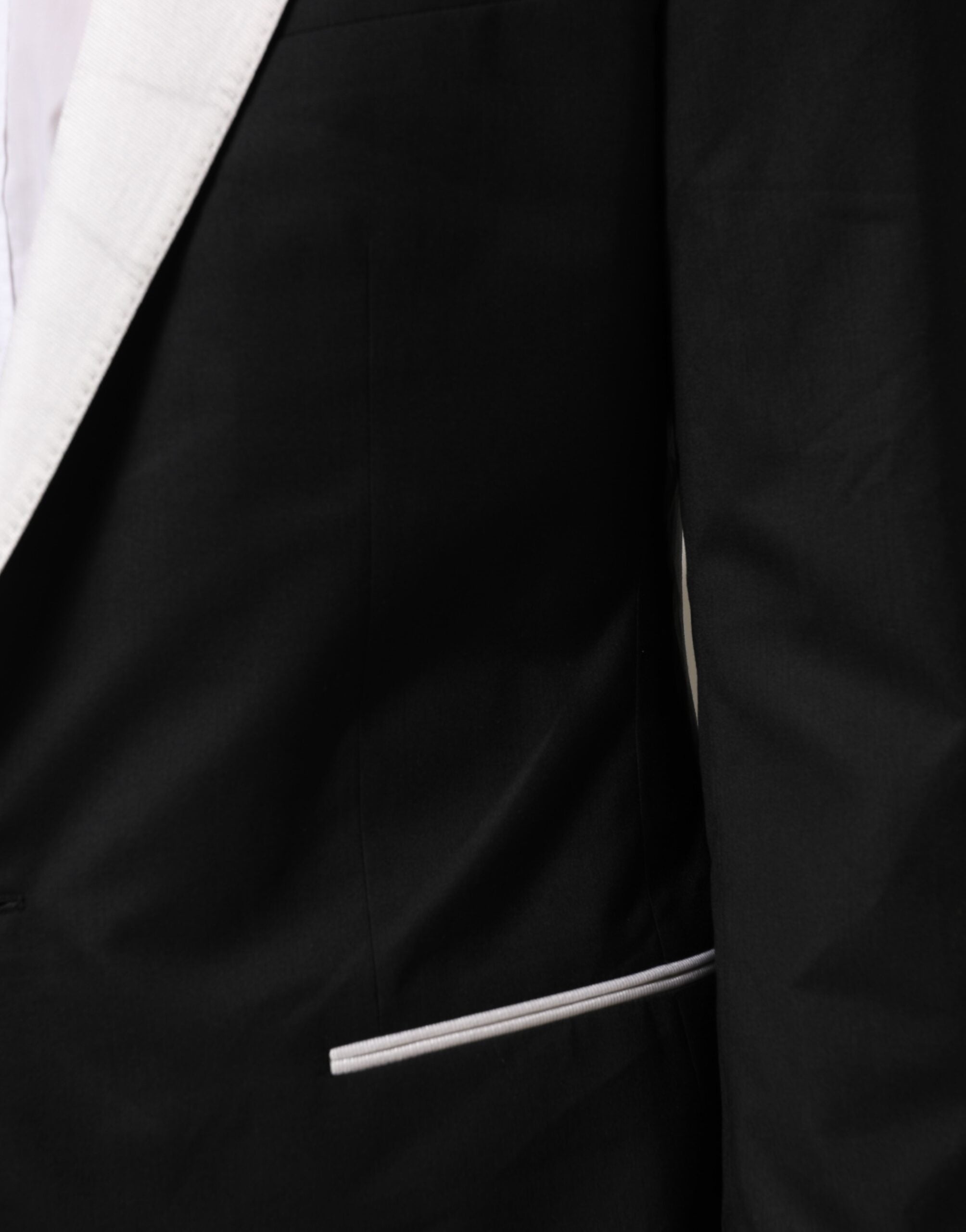 Dolce & Gabbana Black White MARTINI 1 Button Men Suit Blazer Dolce & Gabbana
