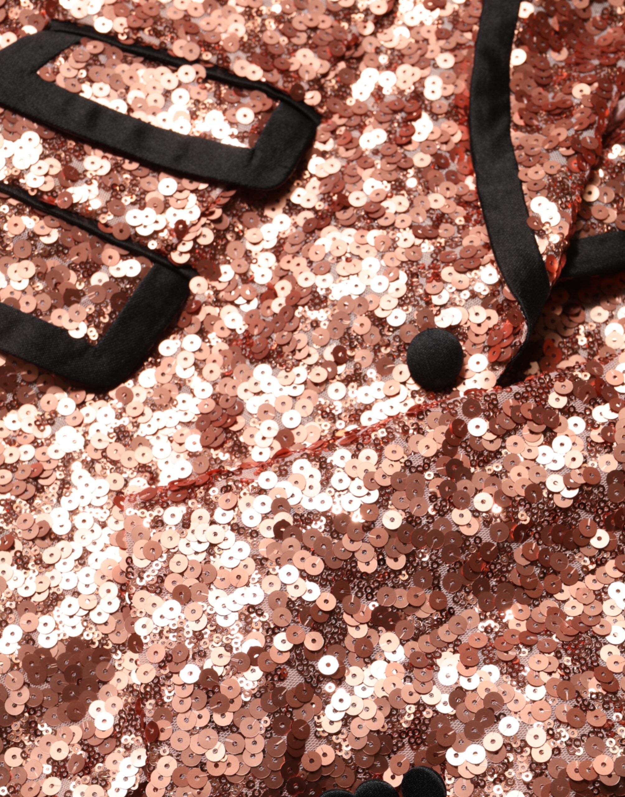Dolce & Gabbana Pink Sequin SICILIA 1 Button Men Suit Blazer Dolce & Gabbana