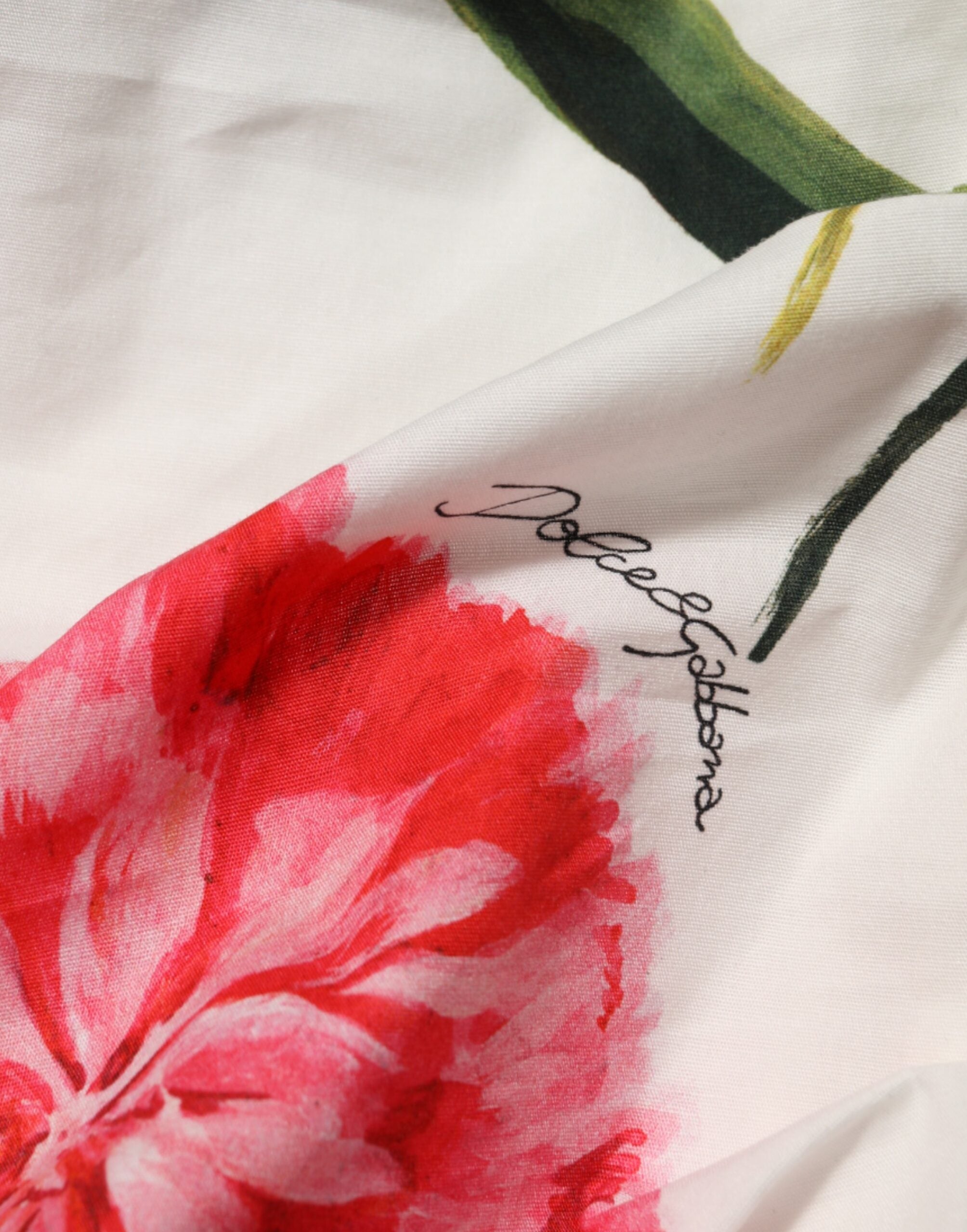 Dolce & Gabbana White Floral One Shoulder Sheath Dress Dolce & Gabbana