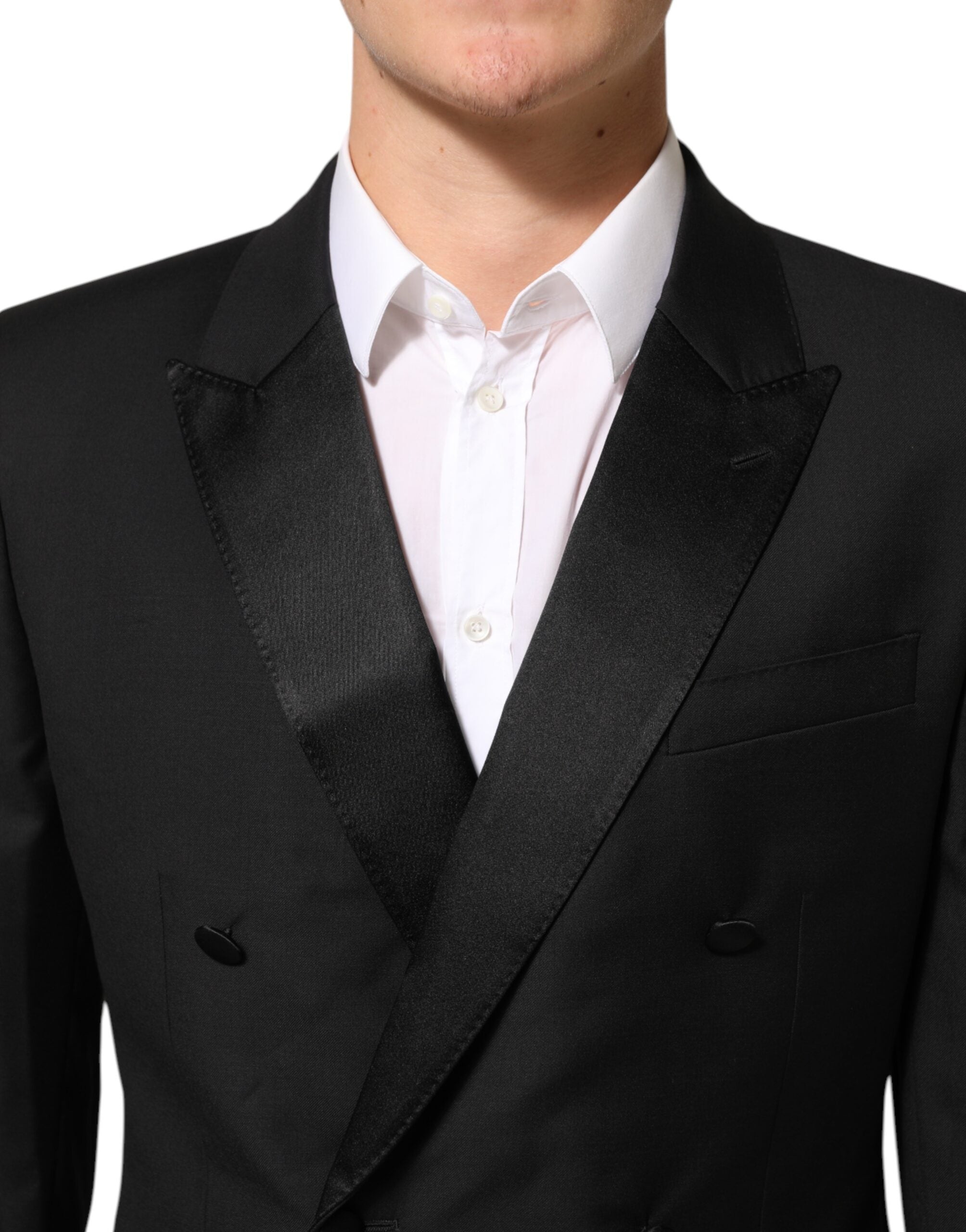 Dolce & Gabbana Black MARTINI Double-Breasted Suit Blazer Dolce & Gabbana
