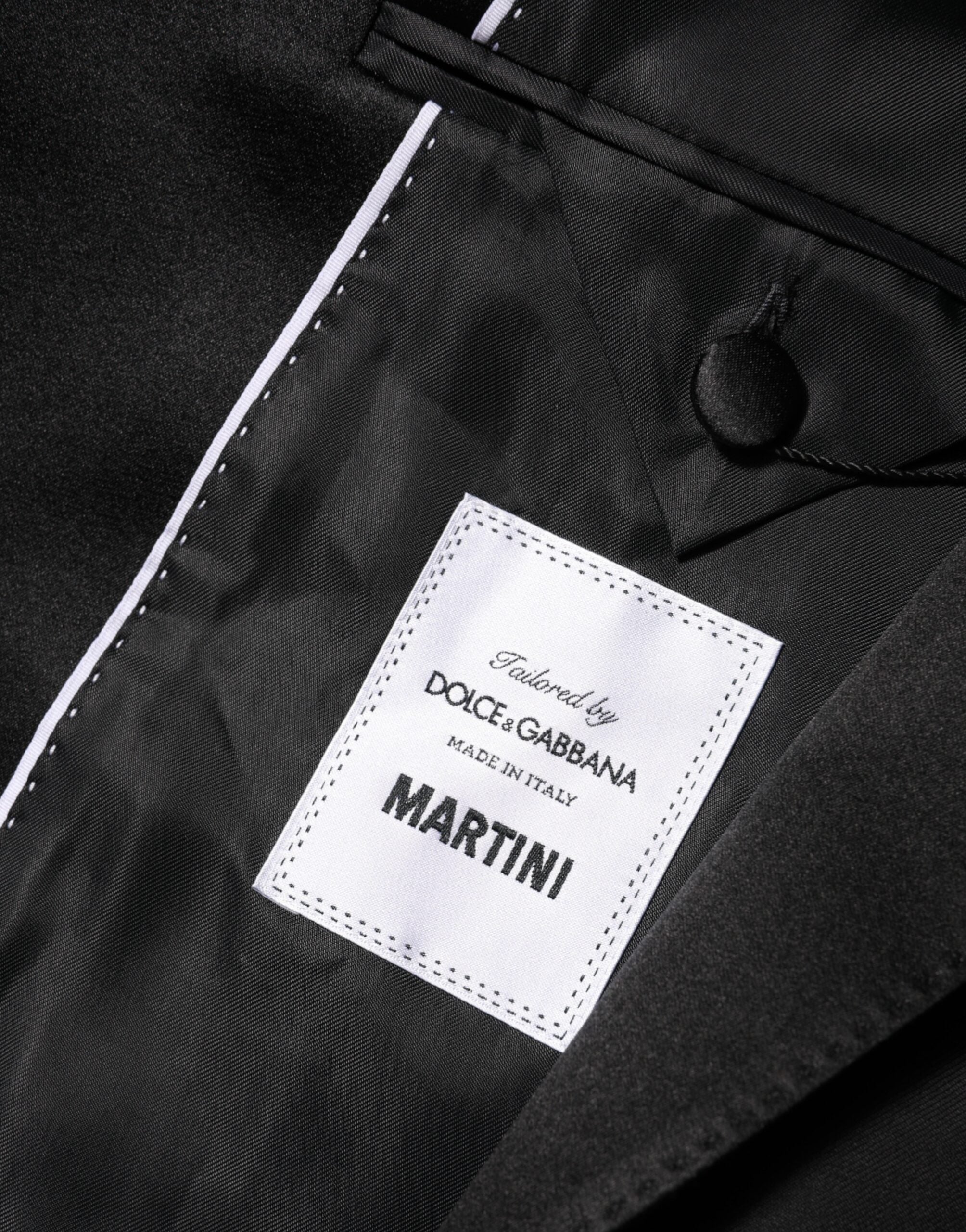 Dolce & Gabbana Black MARTINI Double-Breasted Suit Blazer Dolce & Gabbana