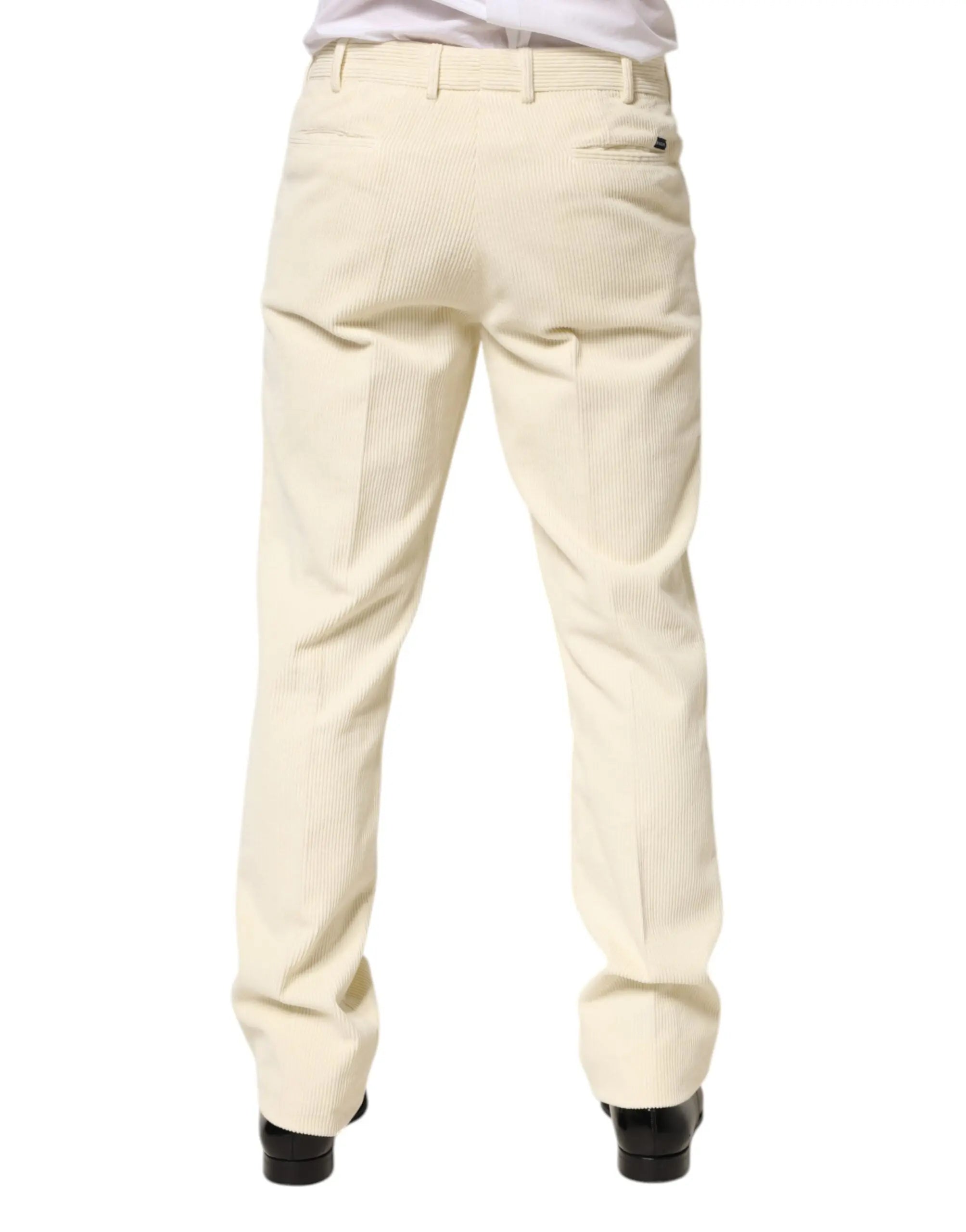 Burberry Beige Corduroy Cotton Straight Men Trouser Pants Burberry