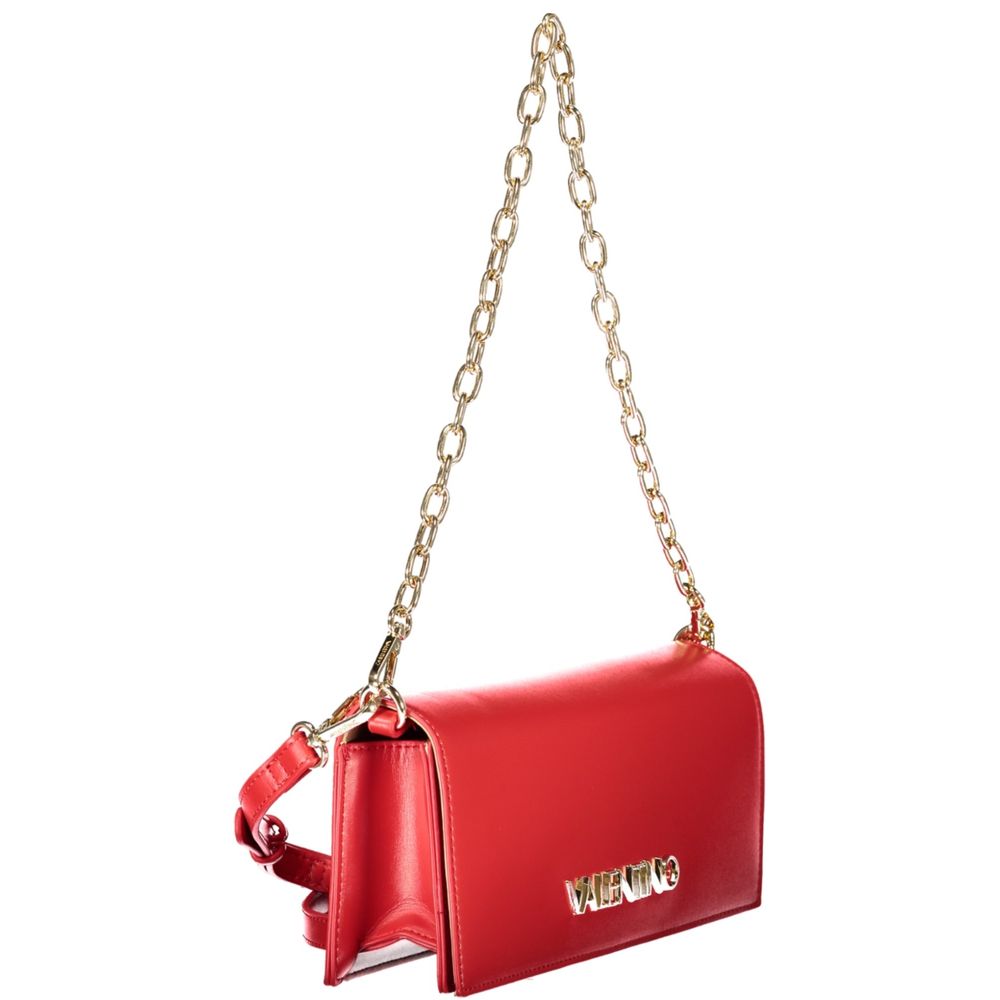 Mario Valentino Rosso Polyurethane Women's Shoulder Bag Mario Valentino