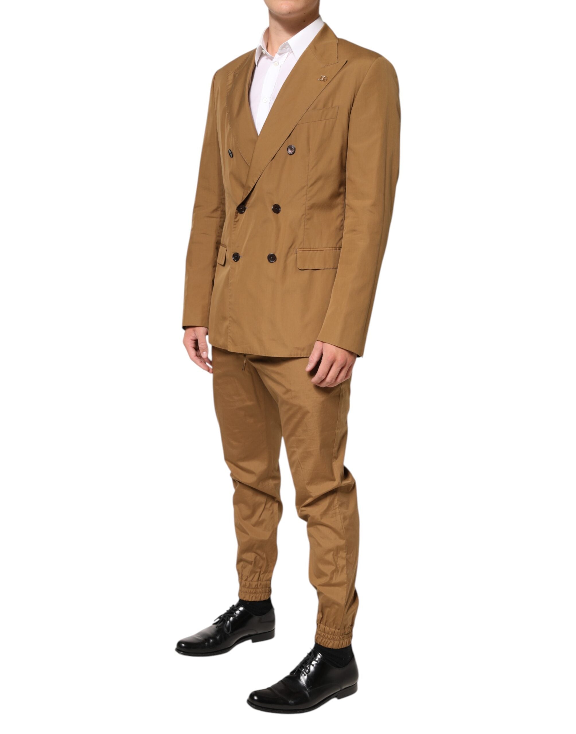 Dolce & Gabbana Brown TAORMINA Double-Breasted 2 Piece Suit Dolce & Gabbana