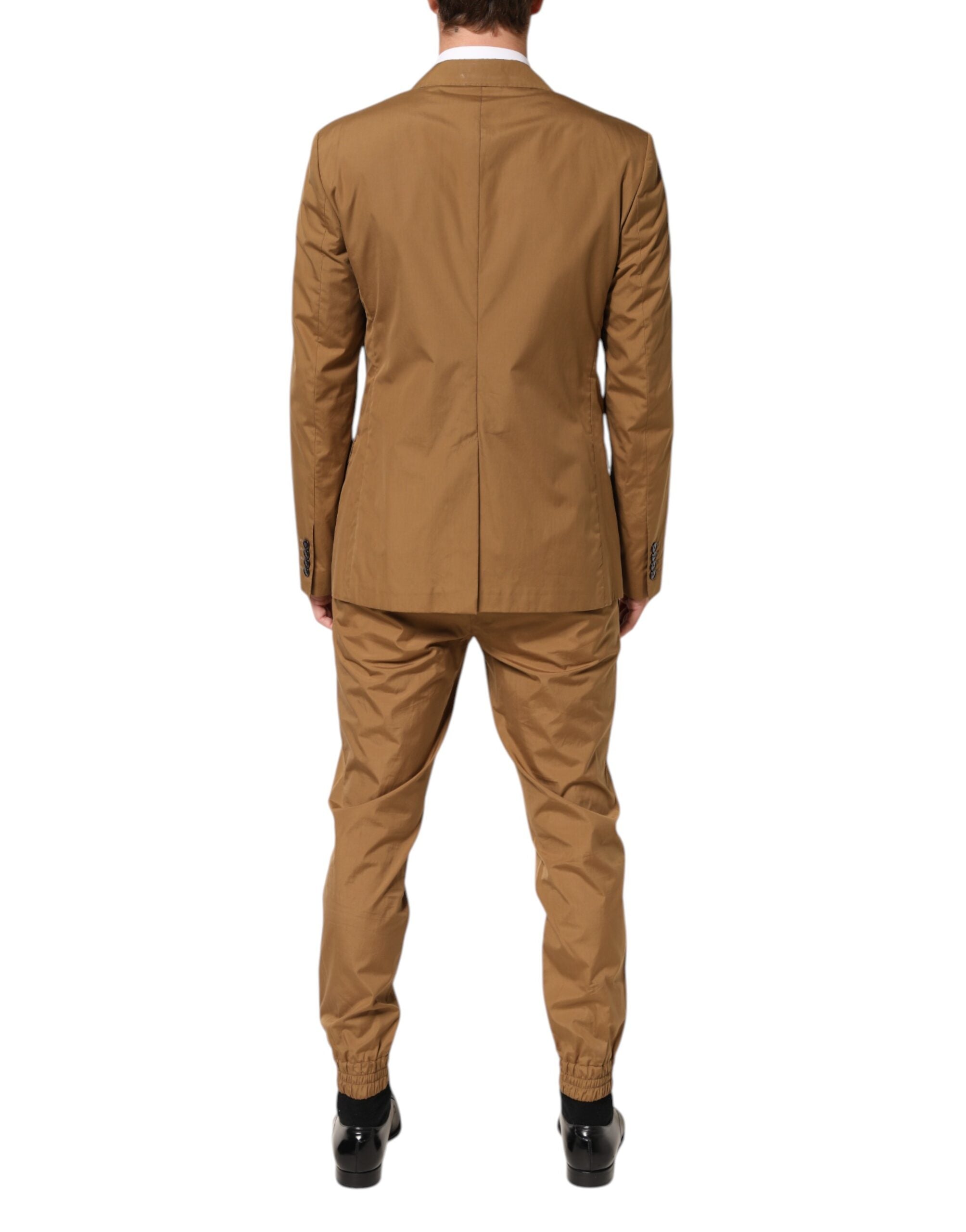 Dolce & Gabbana Brown TAORMINA Double-Breasted 2 Piece Suit Dolce & Gabbana