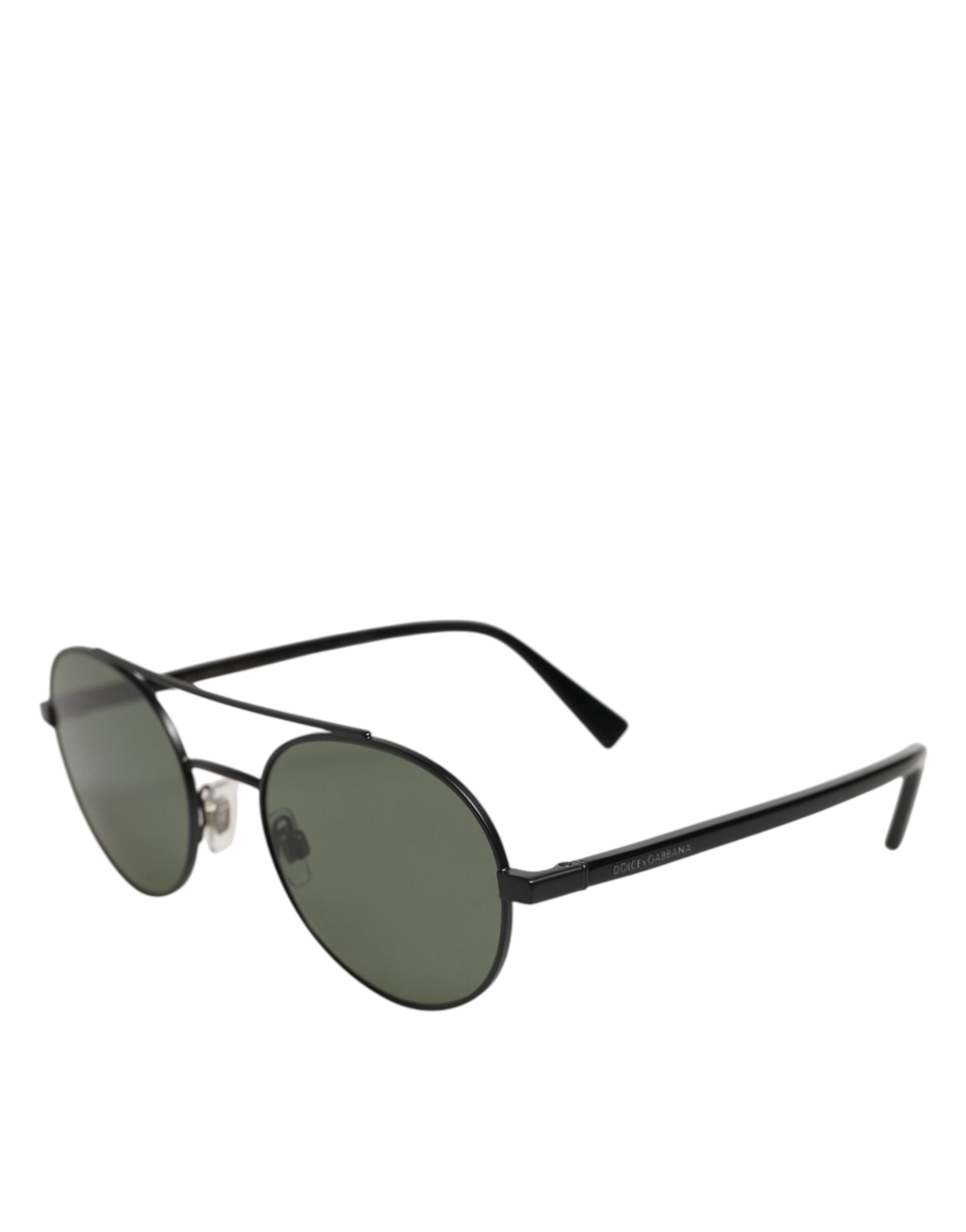 Dolce & Gabbana Matte Black Steel Frame Gray Lens Sunglasses Dolce & Gabbana