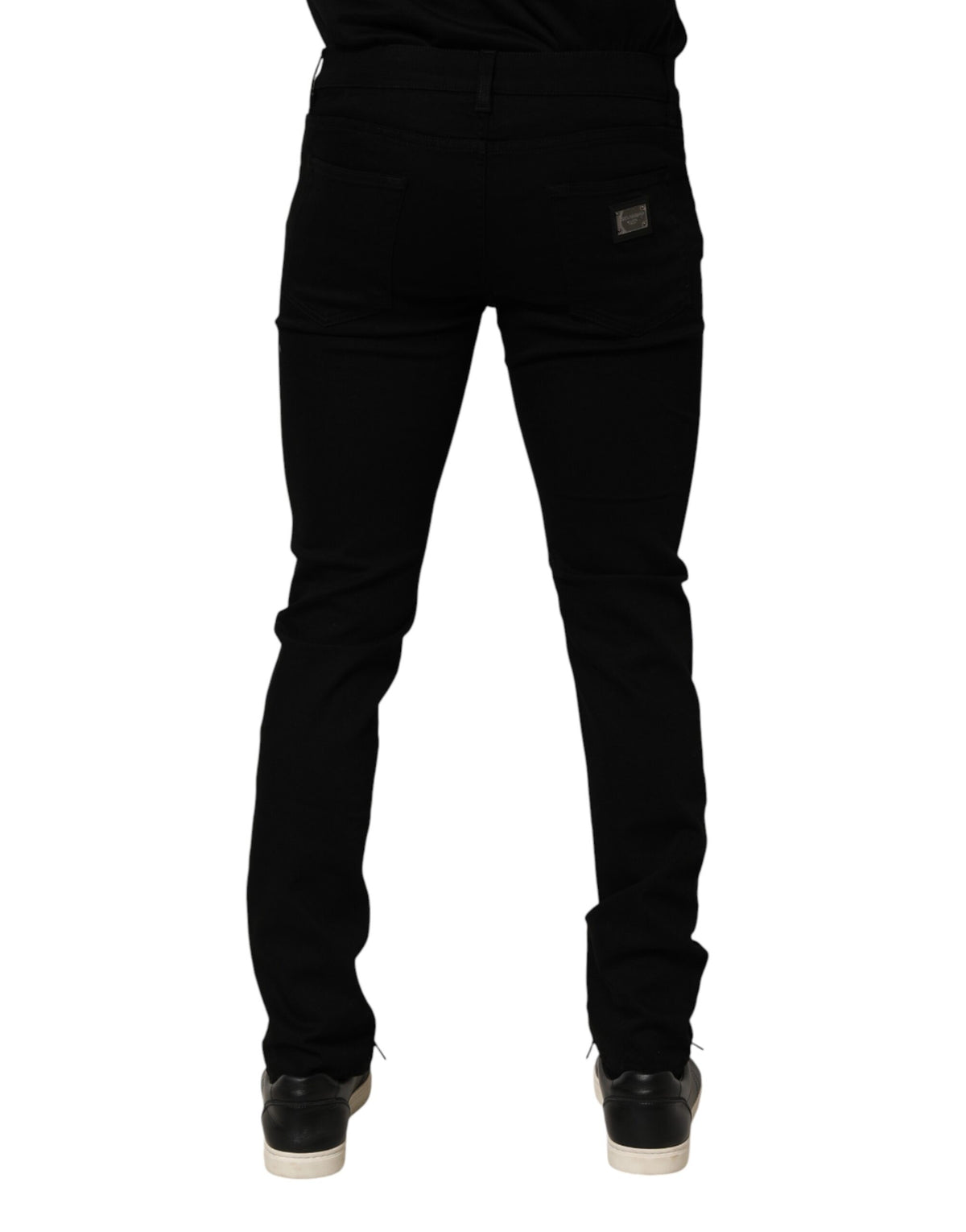 Dolce & Gabbana Black Cotton Stretch Slim Fit Men Denim Jeans