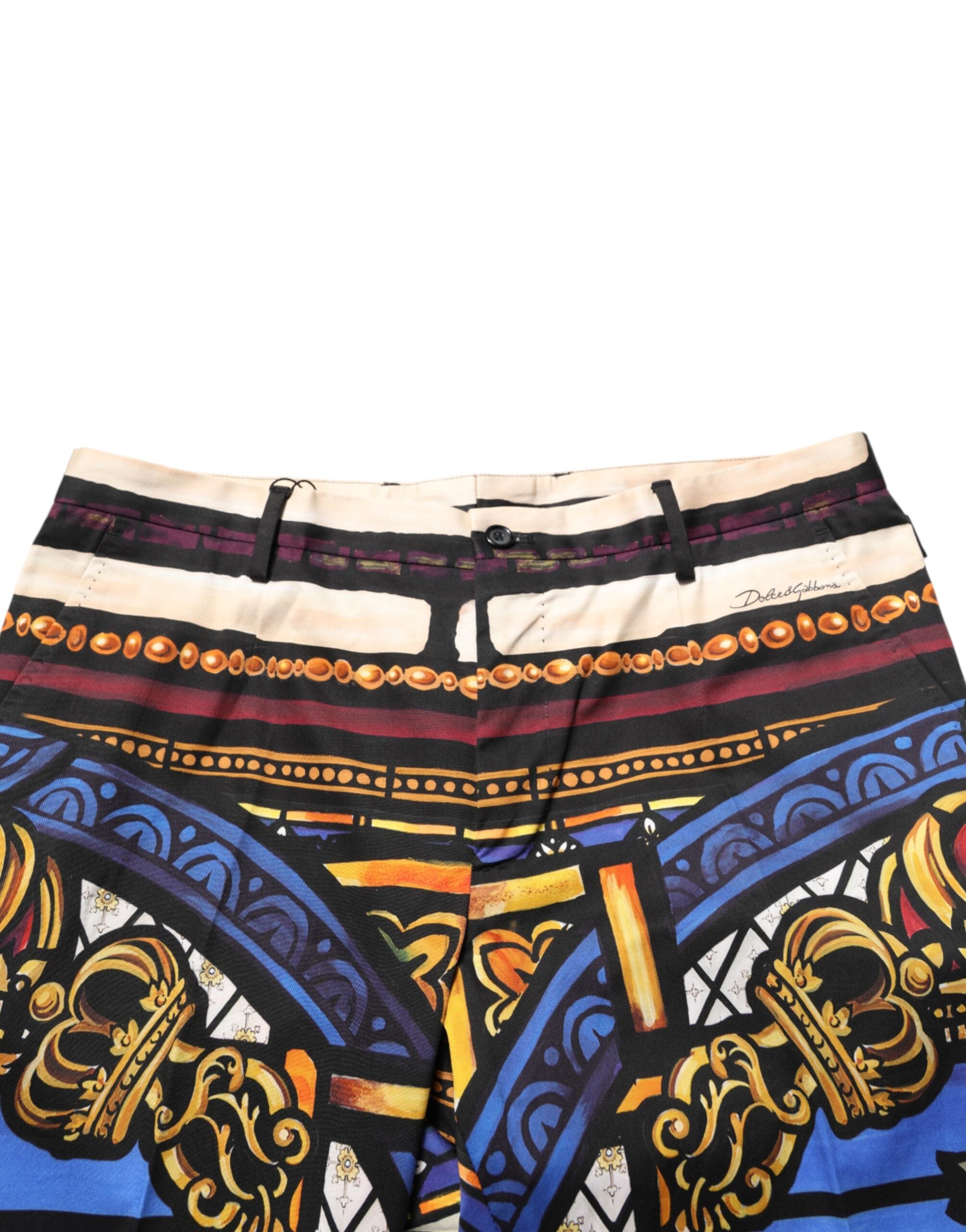 Dolce & Gabbana Multicolor Julias Ceasar Print Tapered Pants Dolce & Gabbana