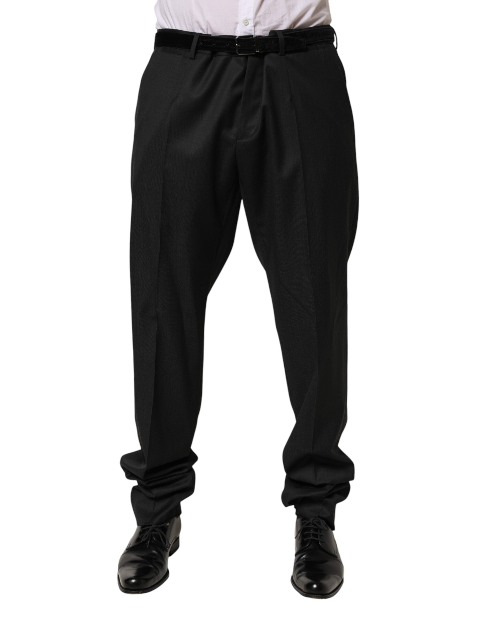 Dolce & Gabbana Black Wool Formal Dress Men Trouser Pants Dolce & Gabbana