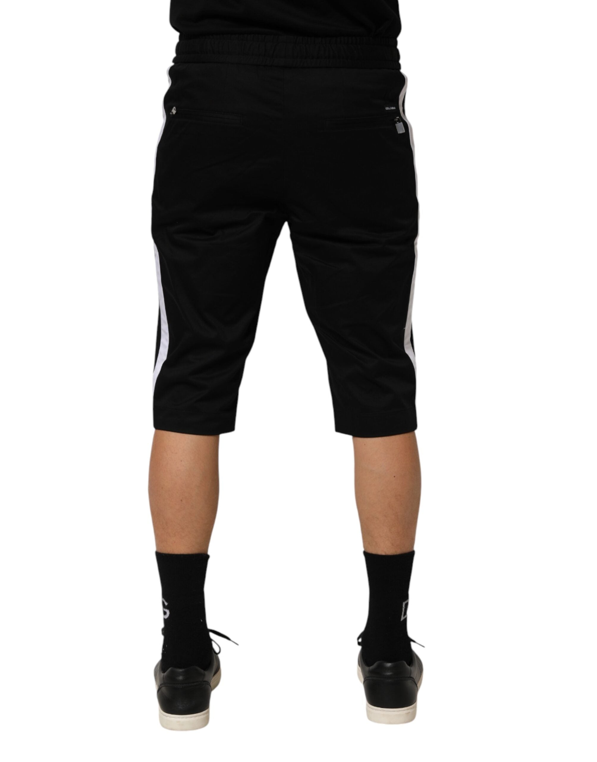 Dolce & Gabbana Black Cotton Stretch Men Bermuda Shorts Dolce & Gabbana