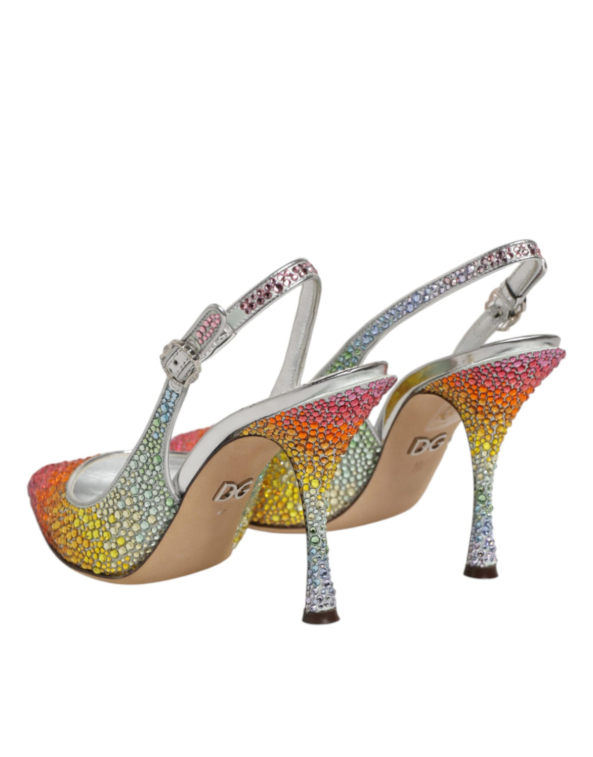 Dolce & Gabbana Multicolor Sequin Slingback Pumps Shoes