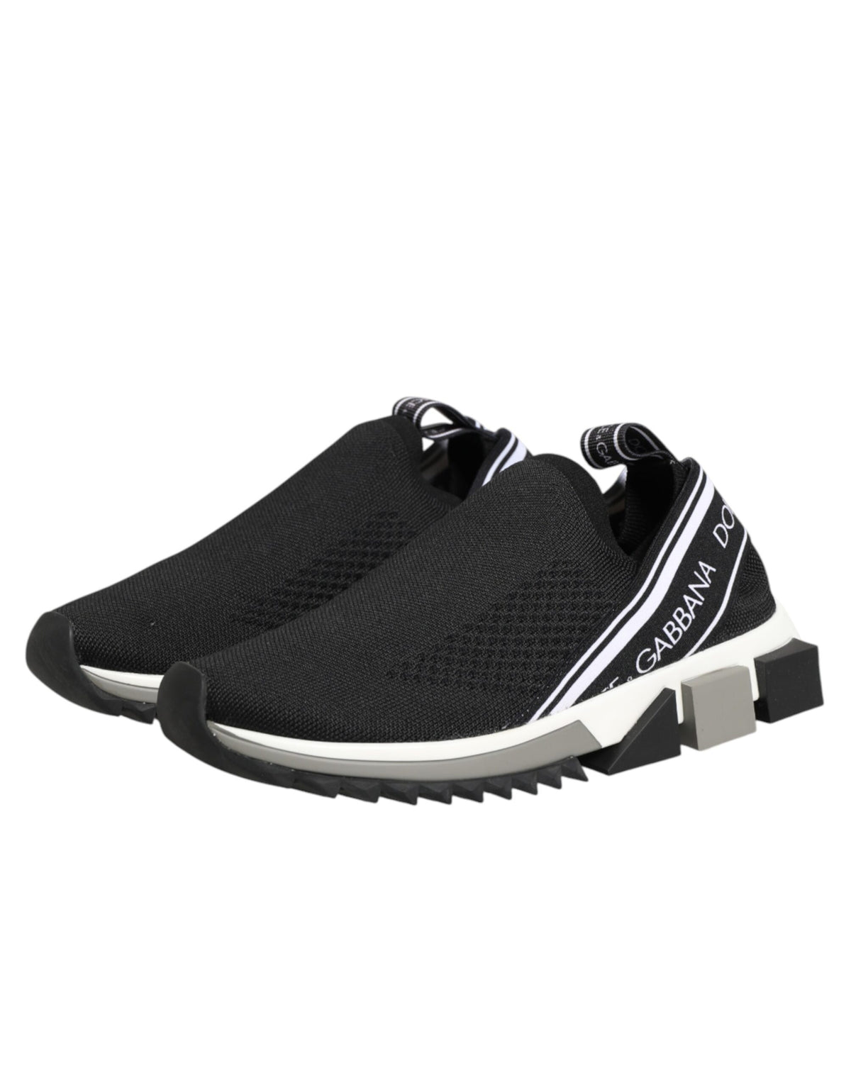 Dolce & Gabbana Black Slip On Sorrento Low Top Sneakers Shoes