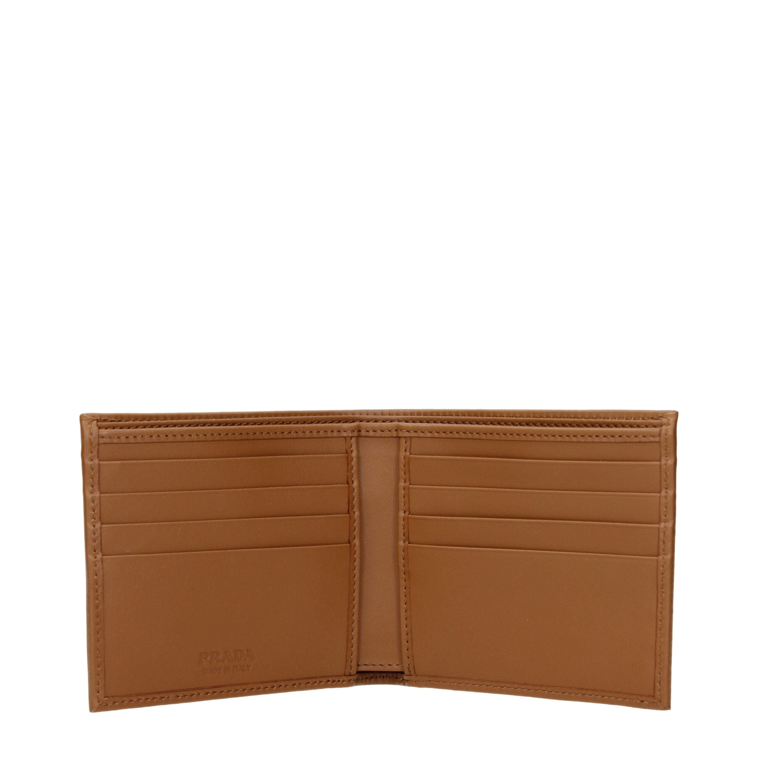 Prada Brown Fabric Wallet Prada
