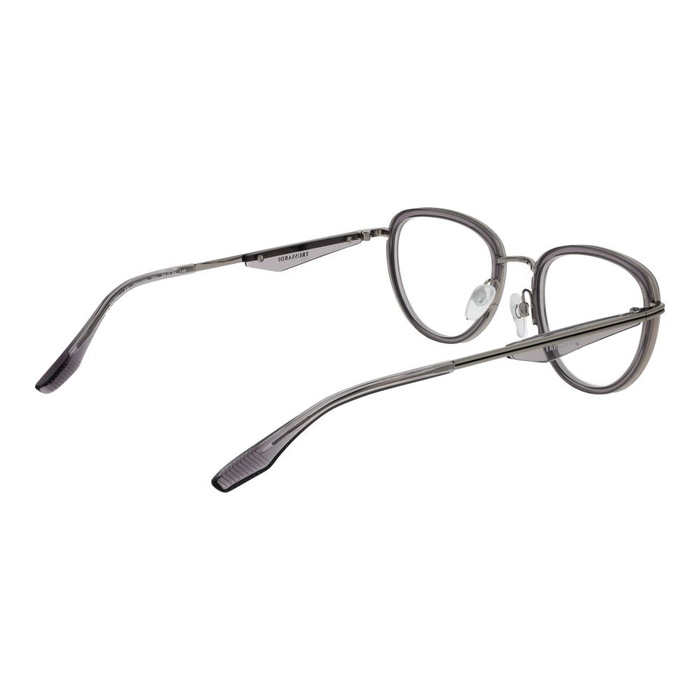 Trussardi Gray Metal Glasses (Frames) Trussardi