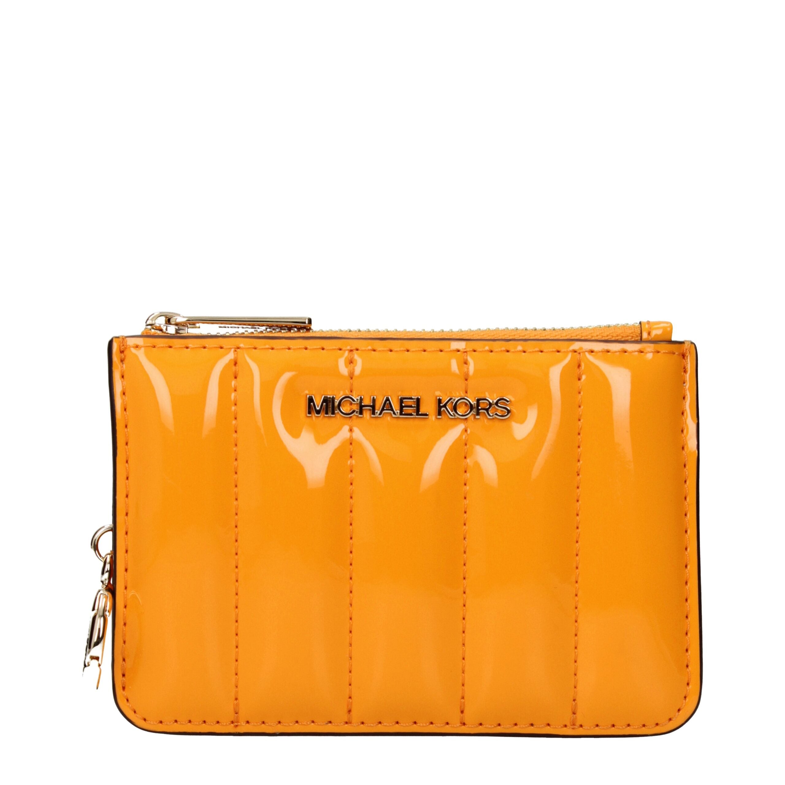 Michael Kors Orange Leather Wallet Michael Kors